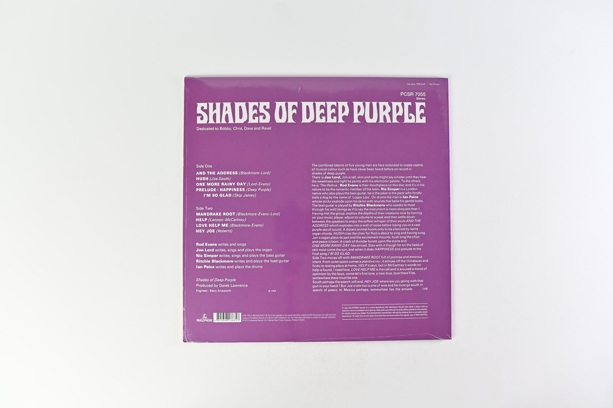 Deep Purple - Shades Of Deep Purple Reissue SEALED on Parlophone