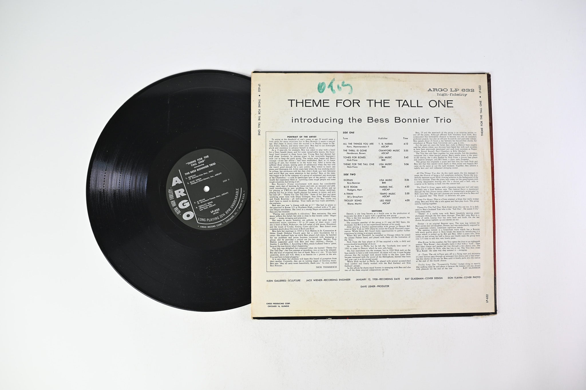 The Bess Bonnier Trio - Theme For The Tall One on Argo