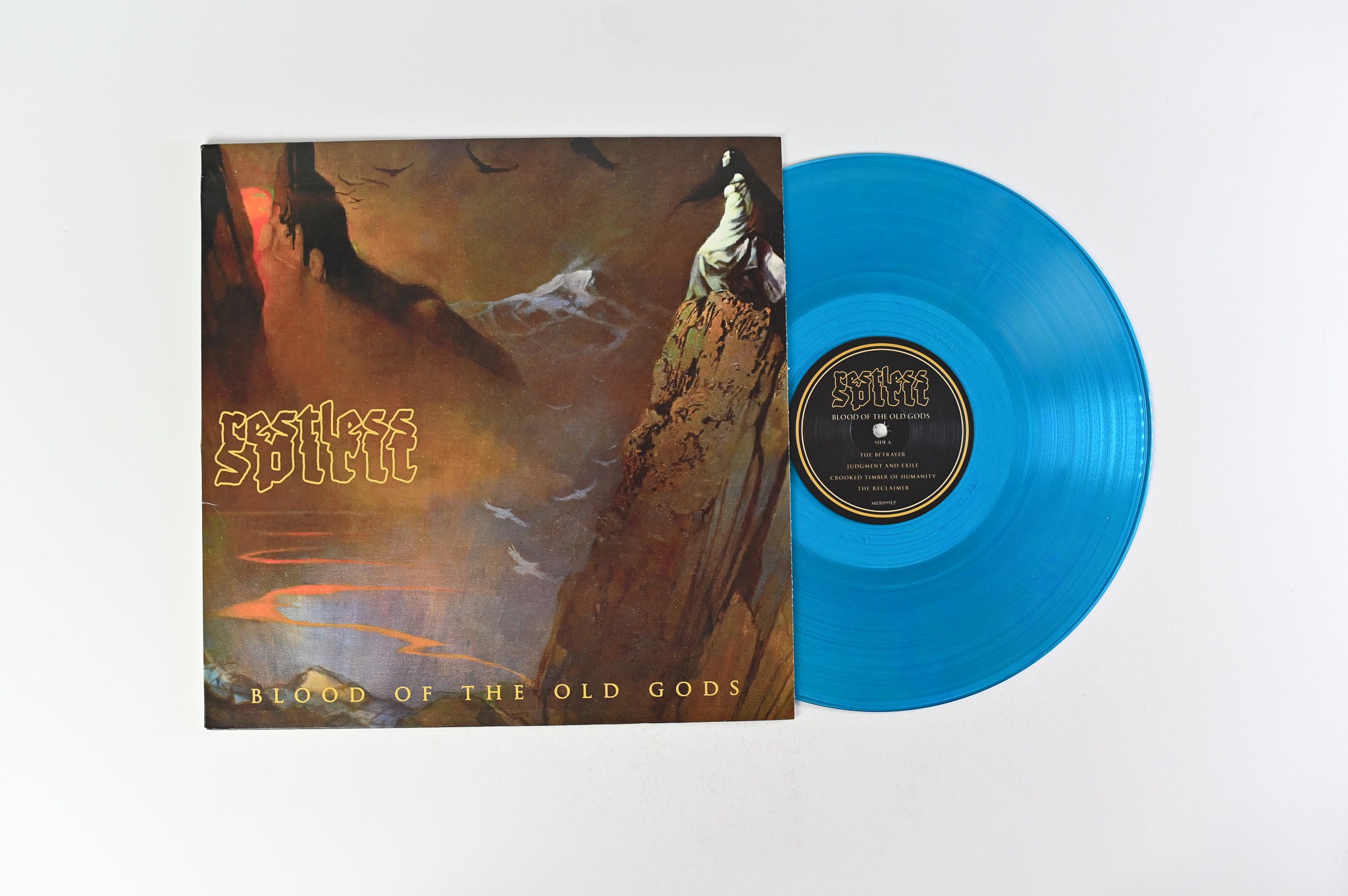 Restless Spirit - Blood Of The Old Gods Reissue on Magnetic Eye Records on Transparent Blue Ice Vinyl