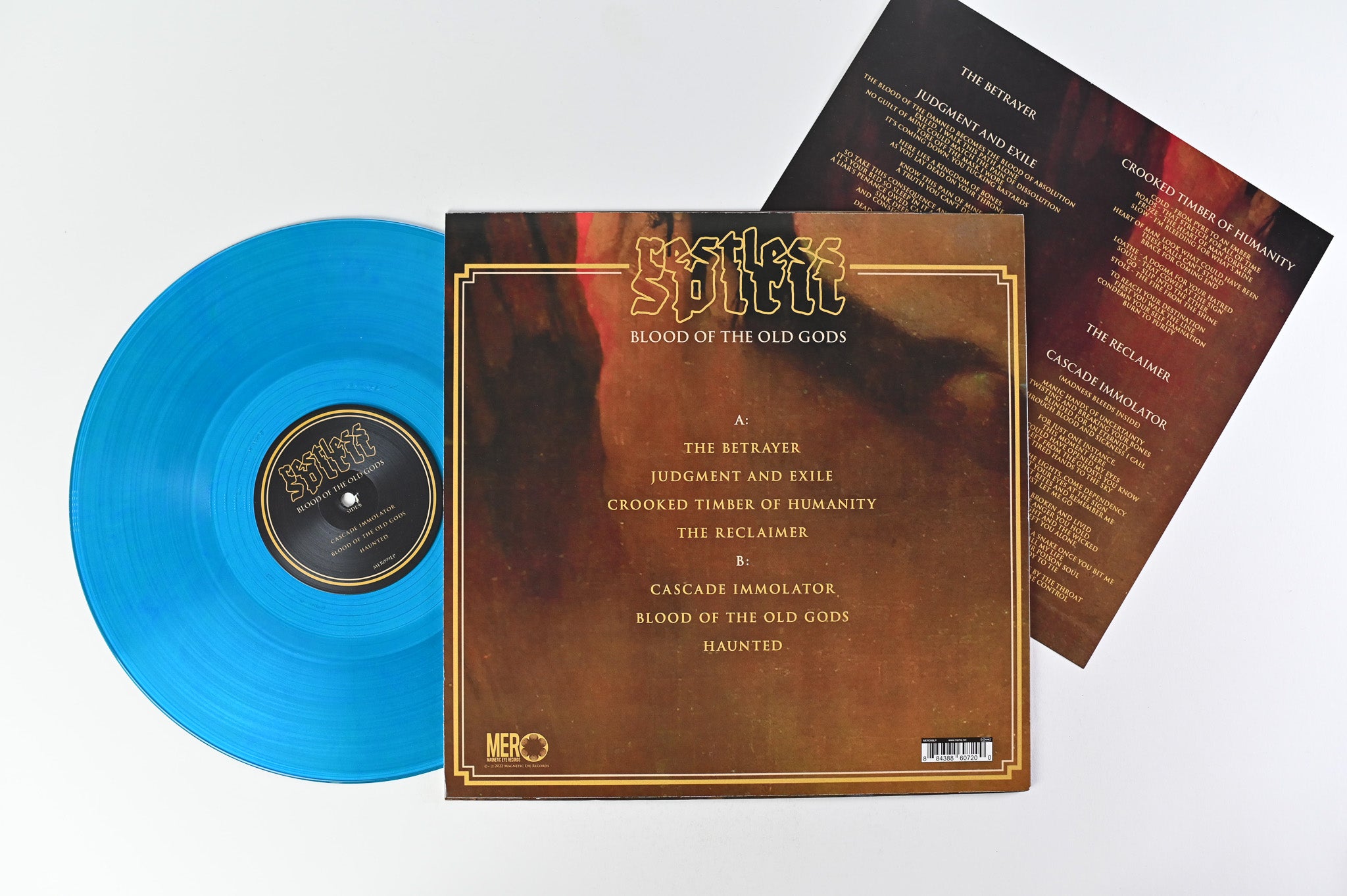 Restless Spirit - Blood Of The Old Gods Reissue on Magnetic Eye Records on Transparent Blue Ice Vinyl
