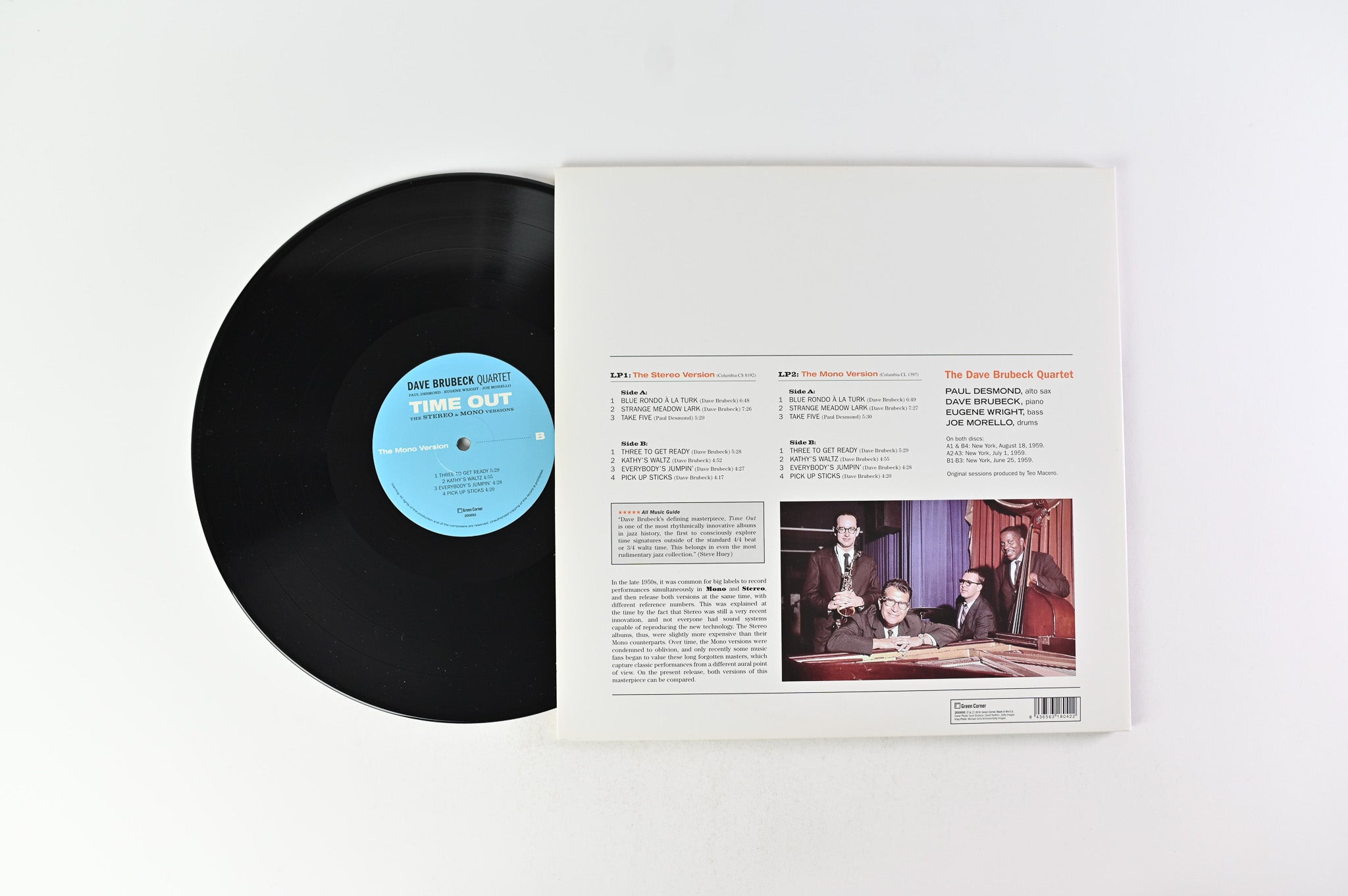 The Dave Brubeck Quartet - Time Out (Stereo & Mono Versions) on Green Corner Reissue