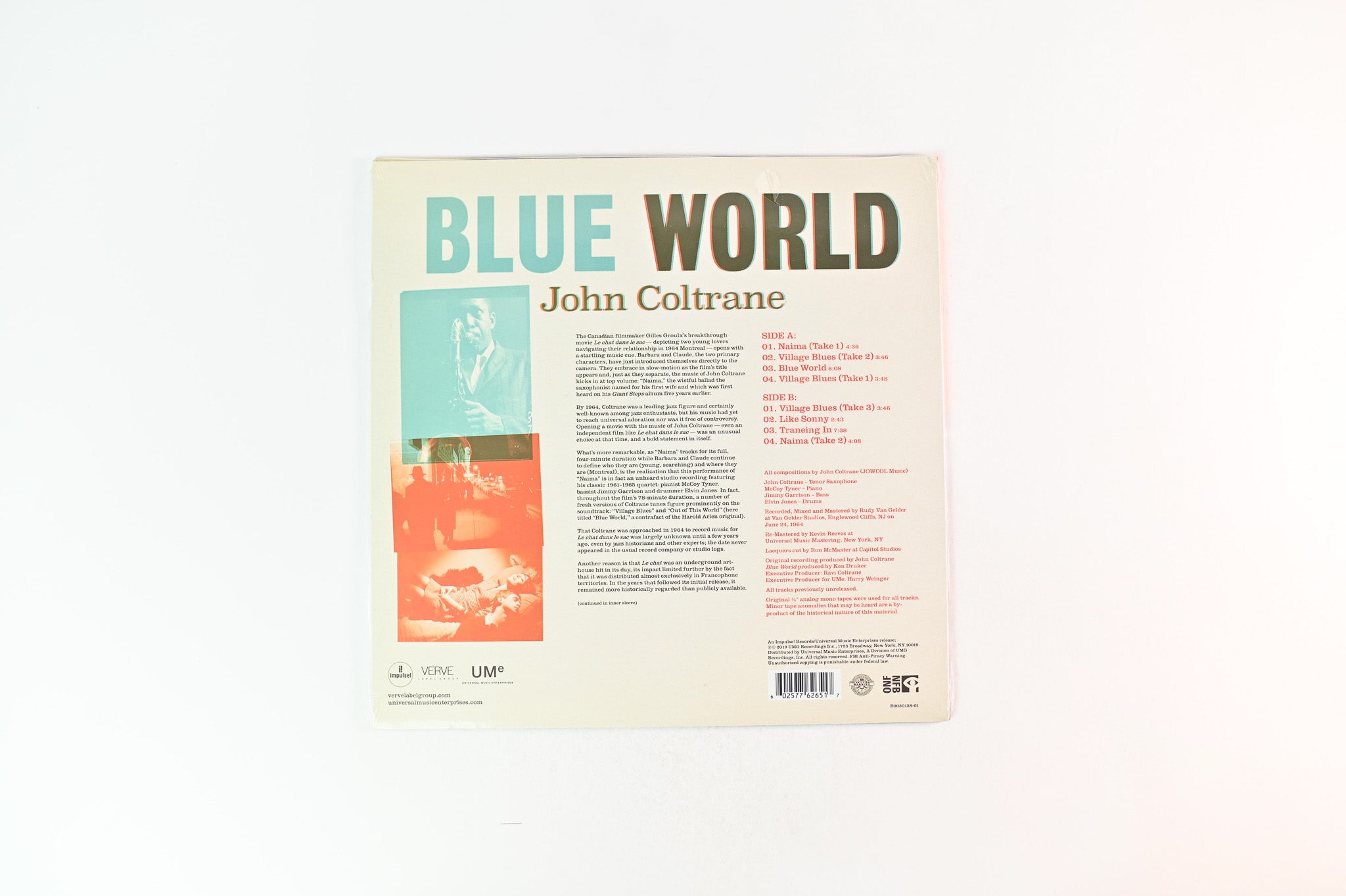 John Coltrane - Blue World on Impulse Mono 150 Gram Sealed