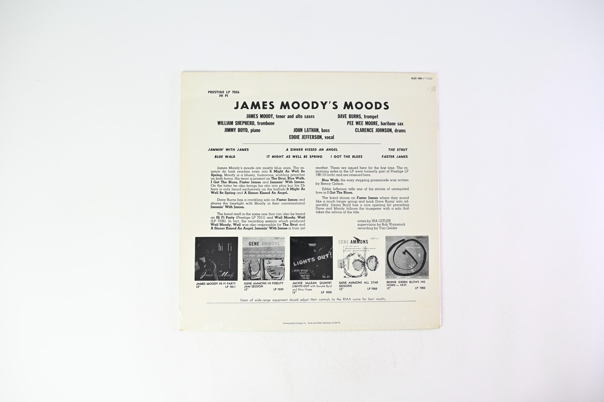 James Moody - James Moody's Moods on Original Jazz Classics - Sealed