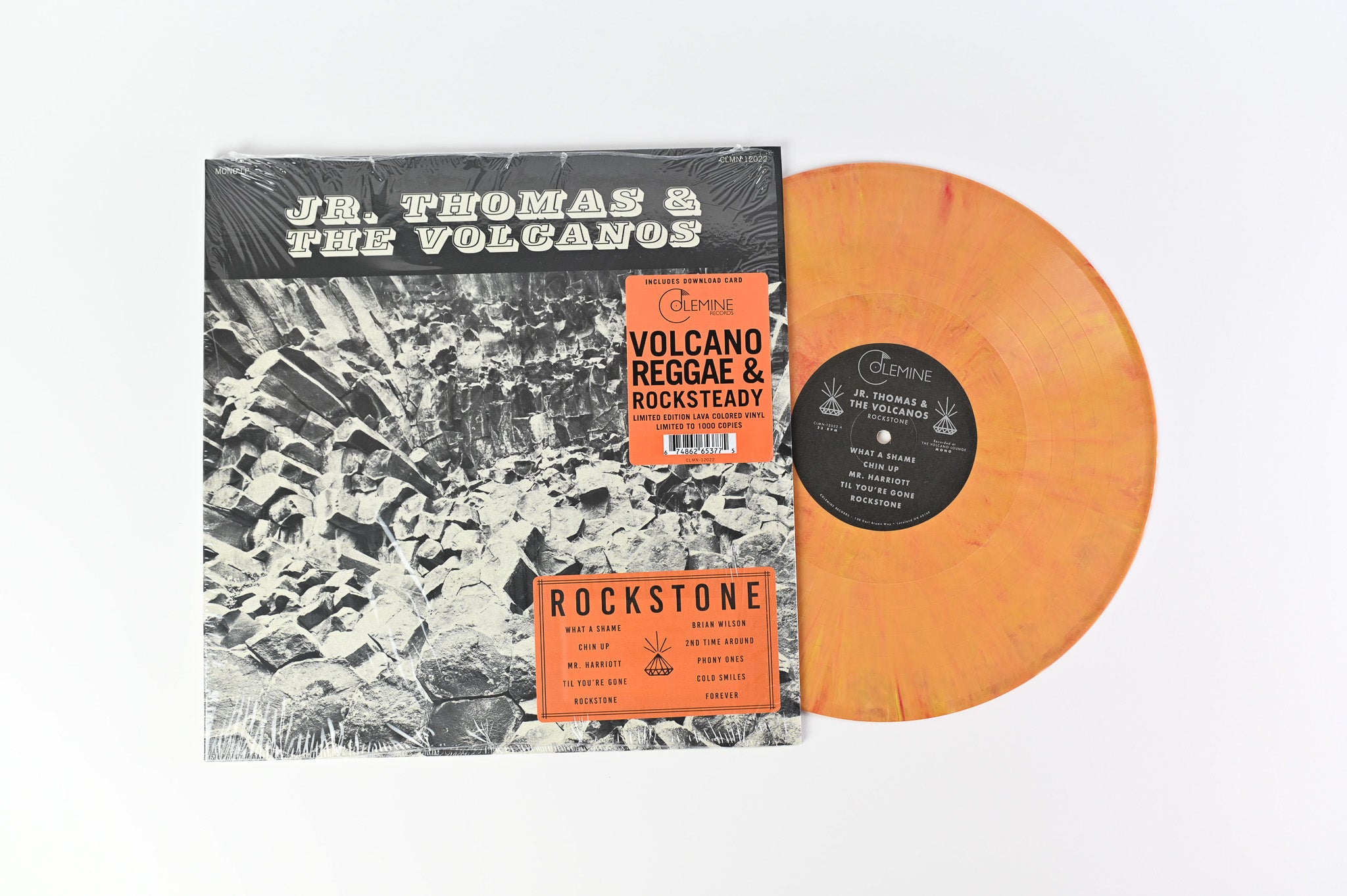 Jr. Thomas & The Volcanos - Rockstone on Colemine Ltd Numbered Lava Colored Vinyl