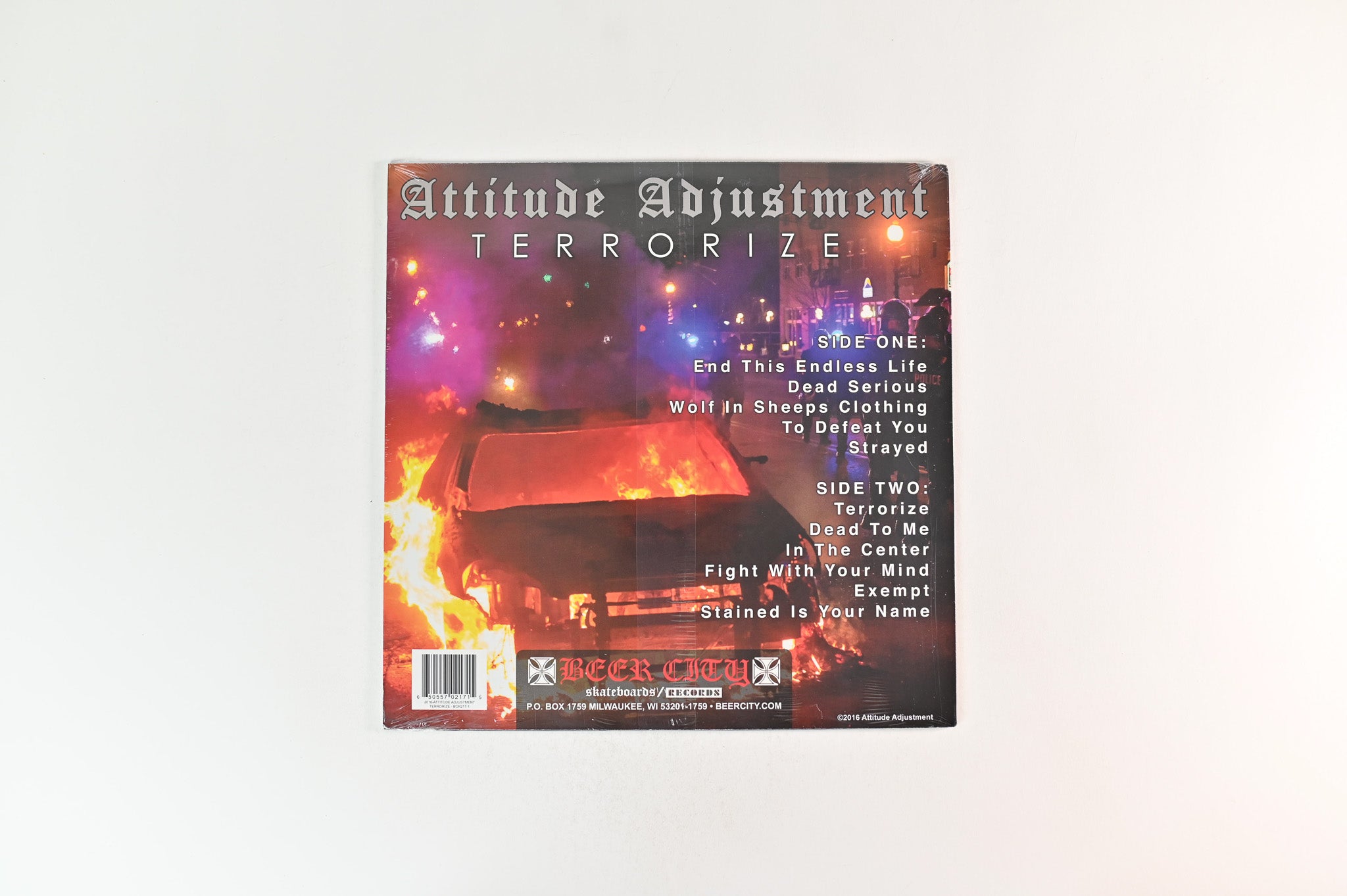 Attitude Adjustment - Terrorize on Beer City Ltd Clear Vinyl Sealed