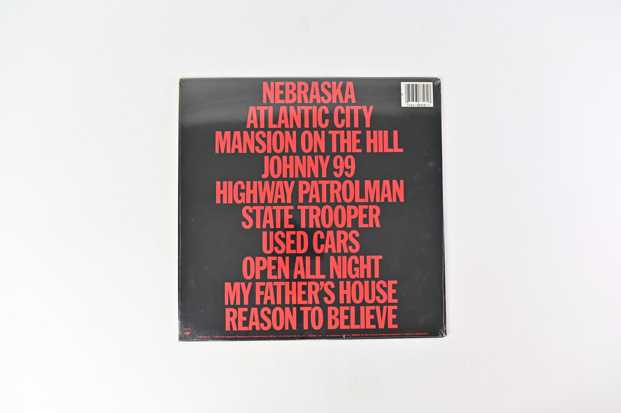 Bruce Springsteen - Nebraska on Columbia Original Sealed