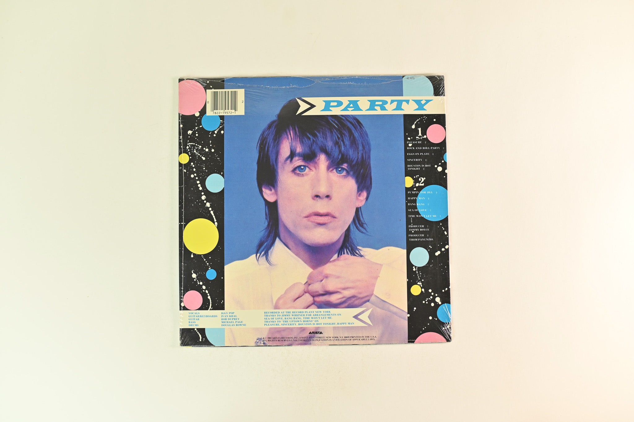 Iggy Pop - Party on Arista Sealed