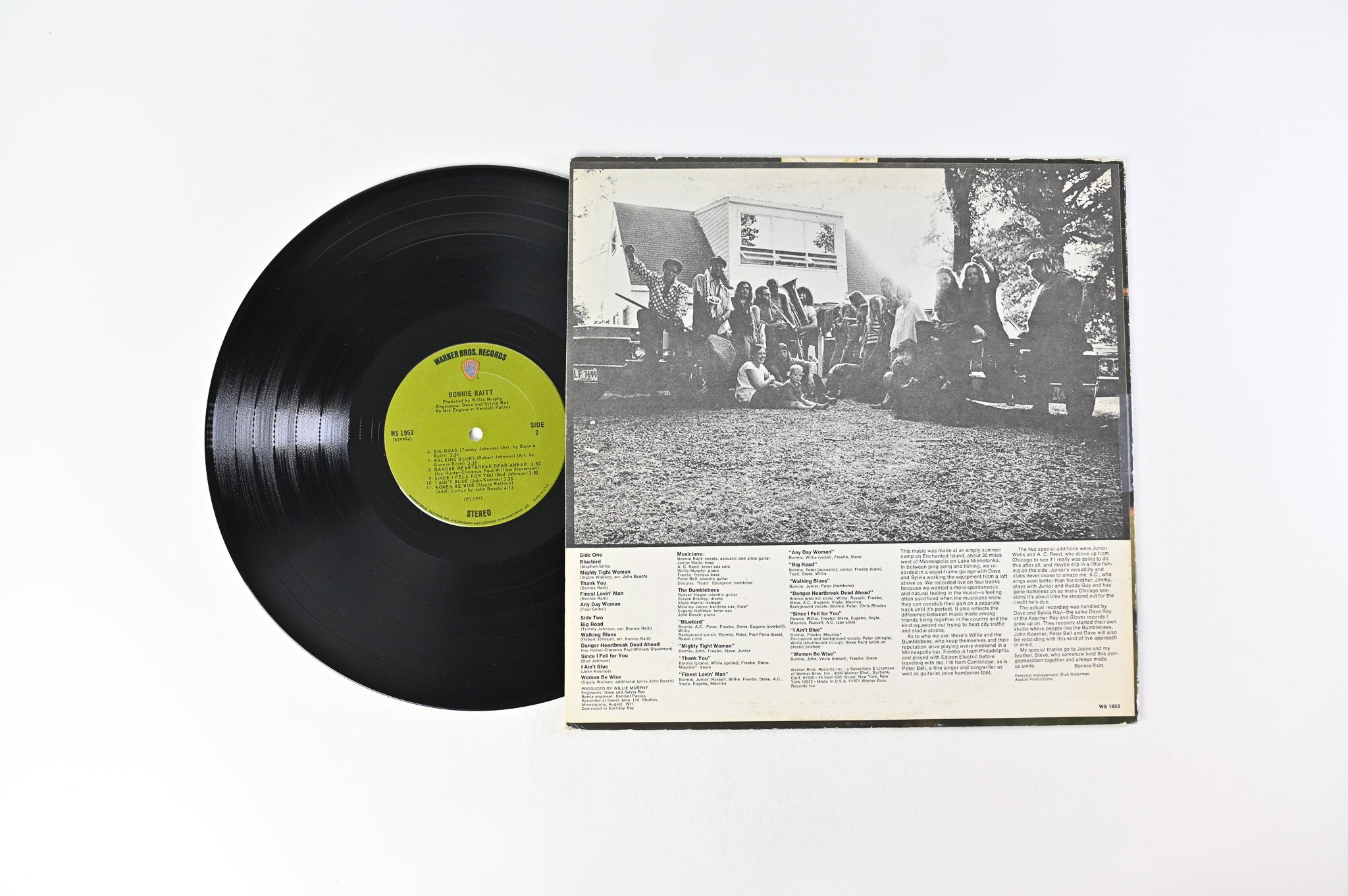 Bonnie Raitt - Bonnie Raitt on Warner Bros. Records - Green Labels