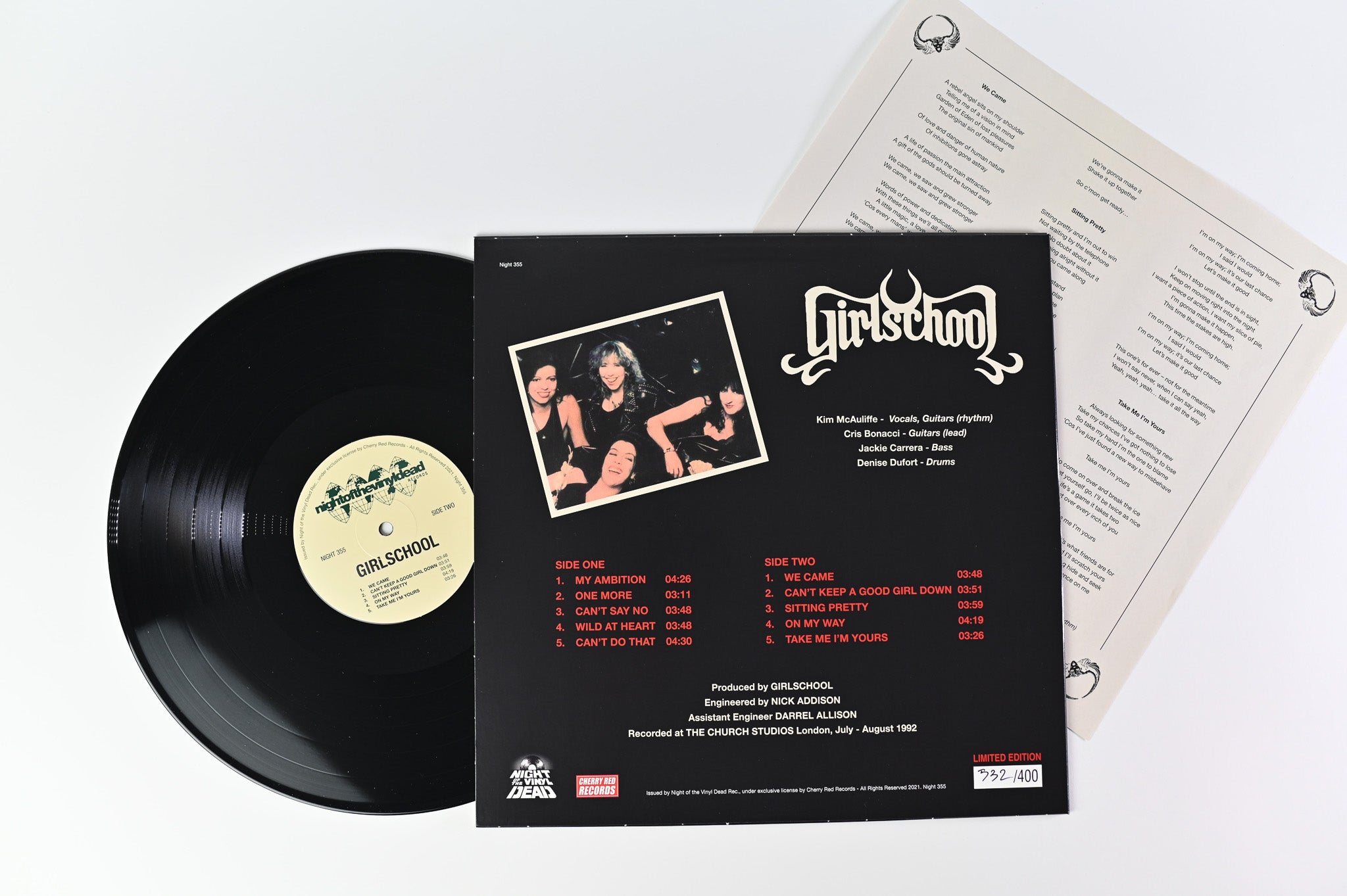 Girlschool - Girlschool on Night of the Vinyl Dead Ltd Numbered Pressing