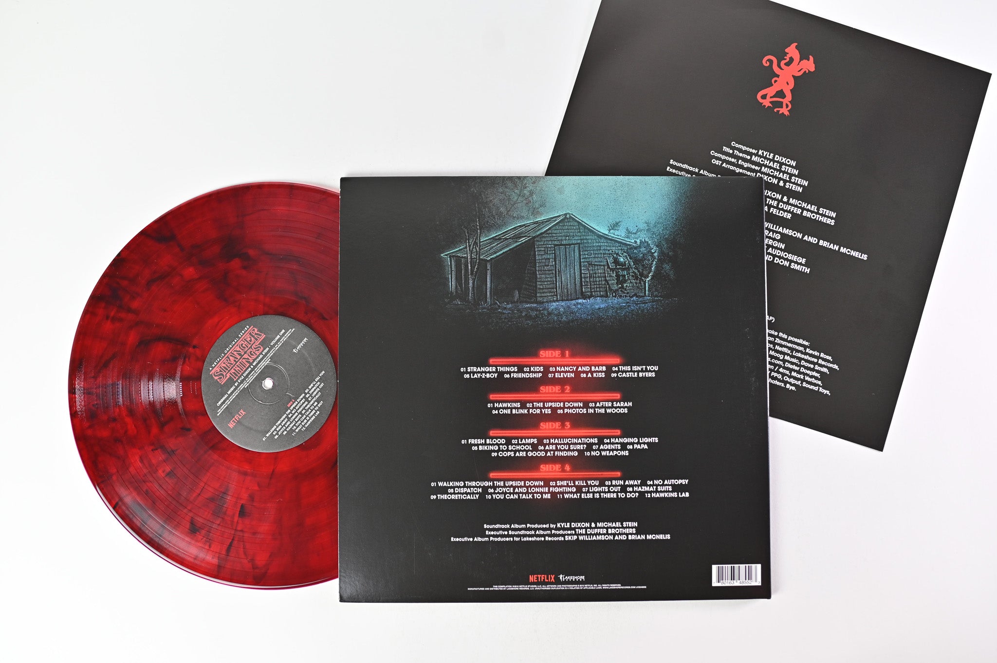 Kyle Dixon - Stranger Things - Volume One (A Netflix Original Series) on Lakeshore Records - Red w/ Black Swirl