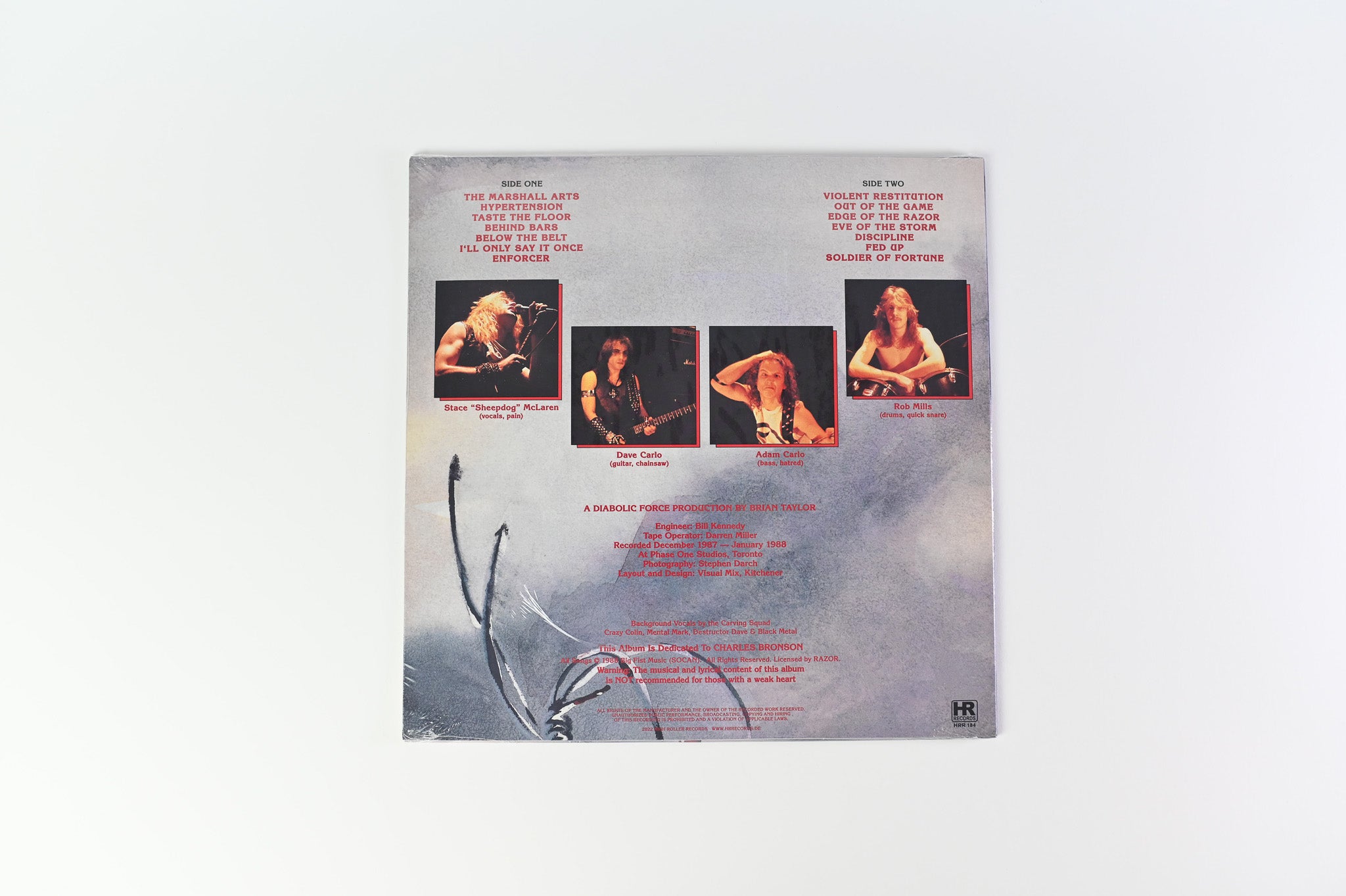 Razor - Violent Restitution on High Roller White/Grey/Red Splatter Reissue Sealed