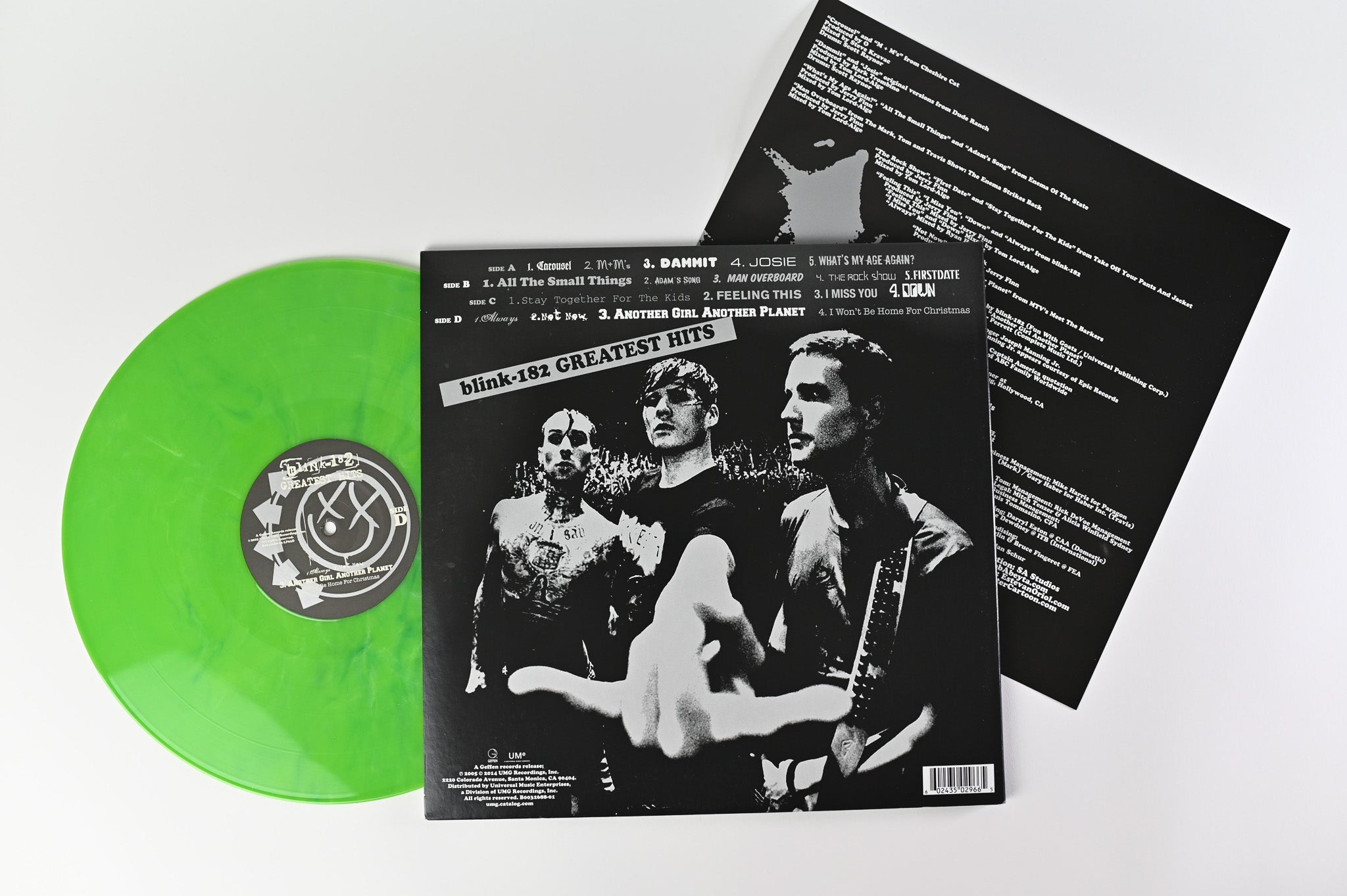 Blink-182 - Greatest Hits Reissue on Blue & Green Marble Vinyl on Geffen Records