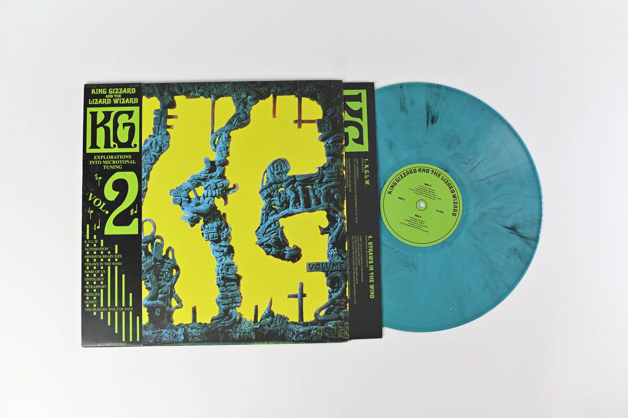King Gizzard And The Lizard Wizard - K.G. (Explorations Into Microtonal Tuning Volume 2) Self-Released on Blue w/Black Smoke Vinyl