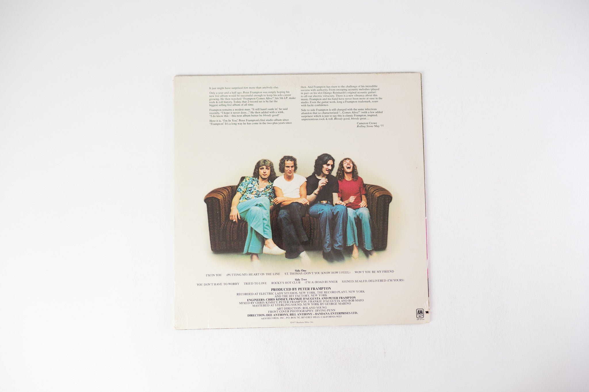Peter Frampton - I'm In You on A&M Records - Sealed