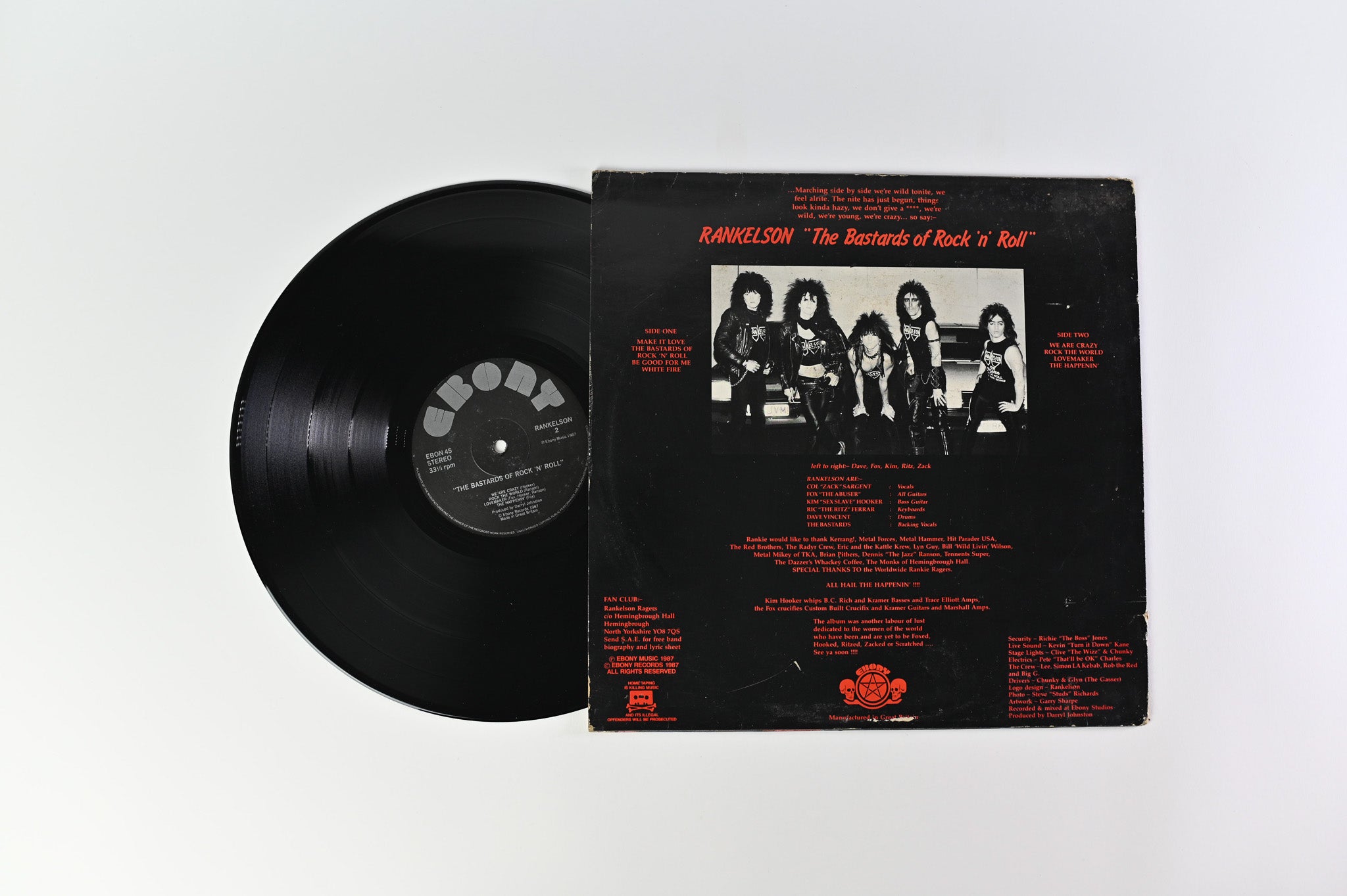 The Bastards of Rock 'n' Roll／RANKELSON Rankelson - The Bastards Of Rock 'n' Roll on Ebony Records