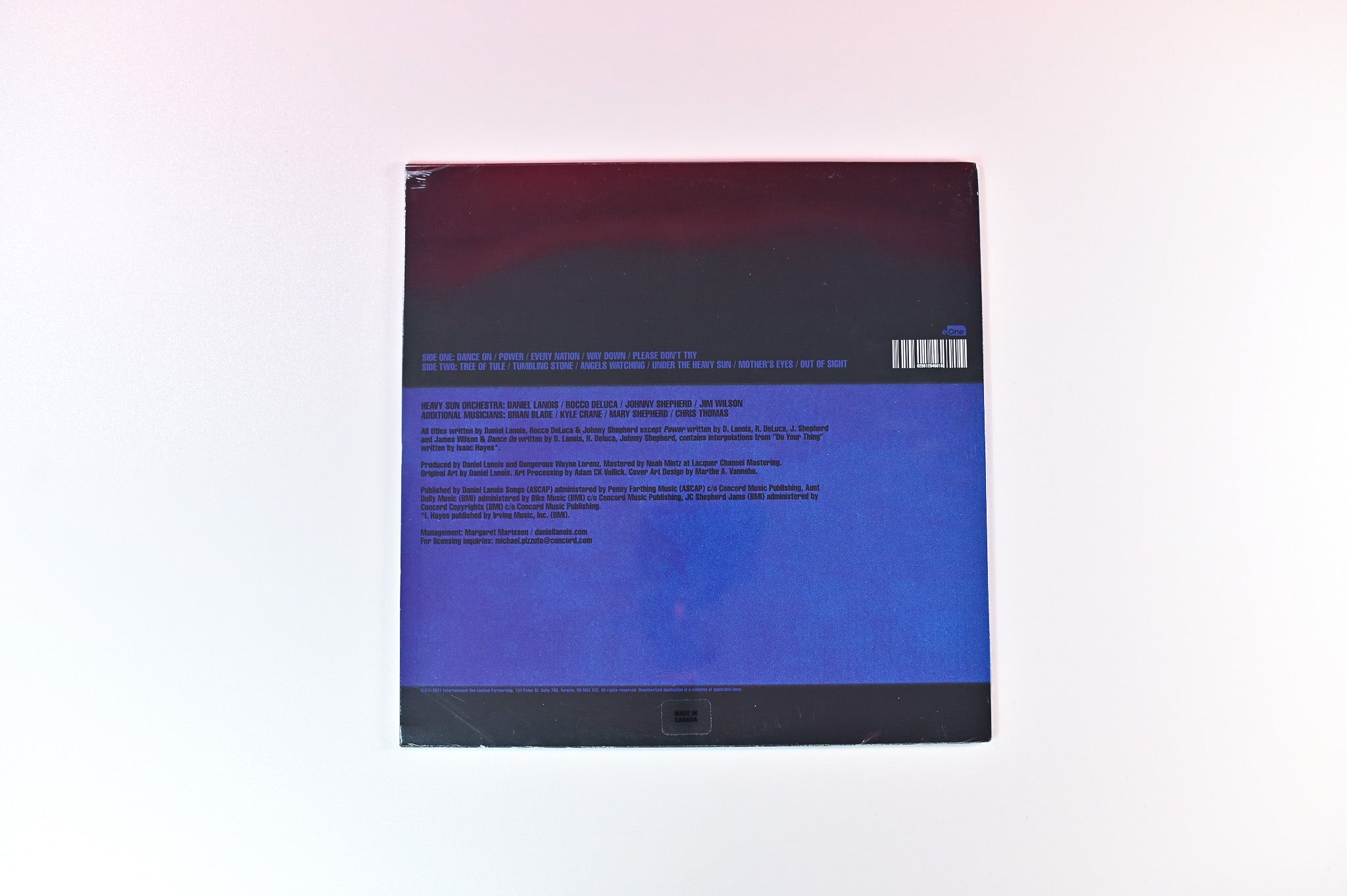 Daniel Lanois - Heavy Sun on eOne - Sealed Colored Vinyl