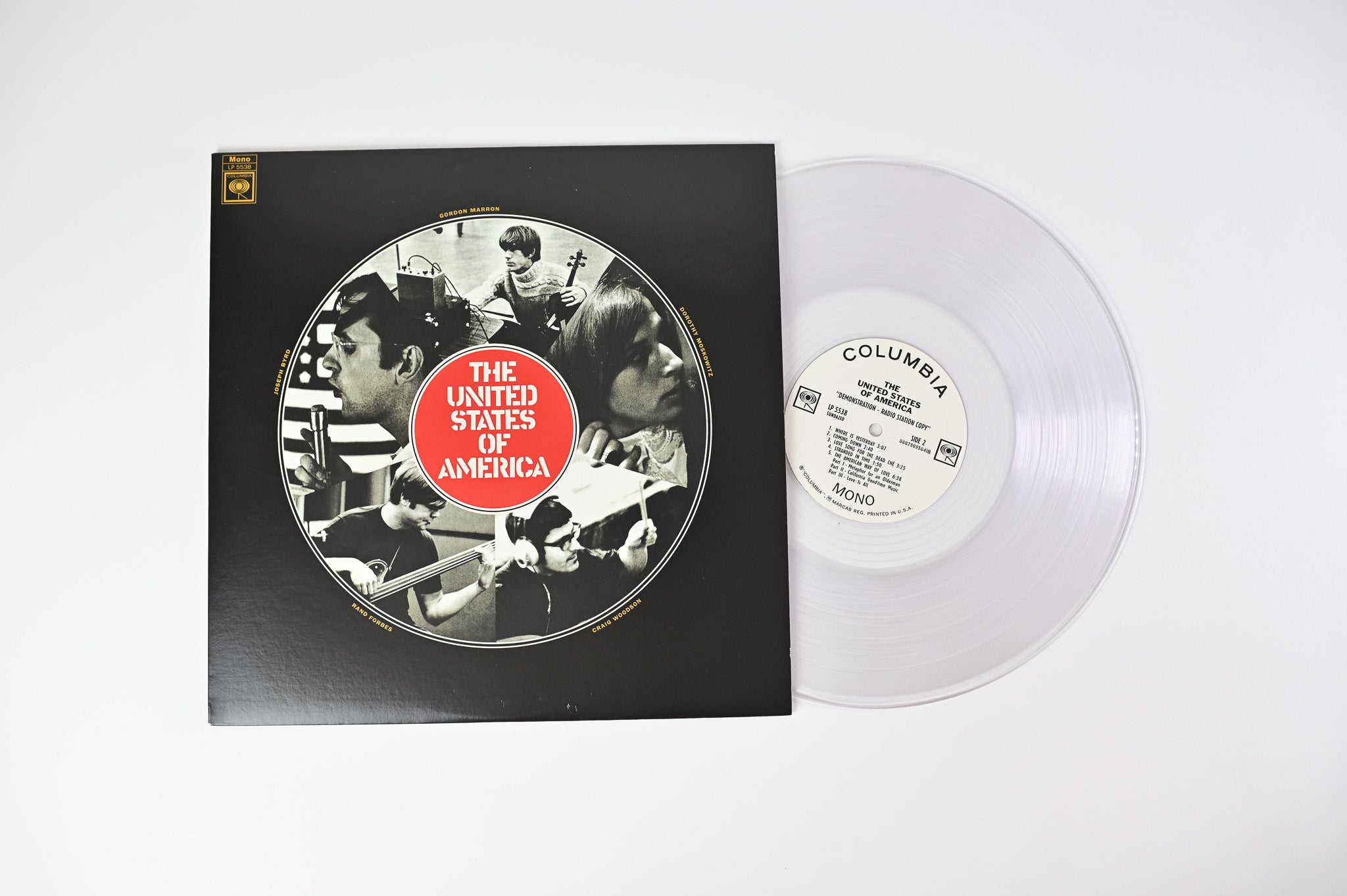 The United States Of America - The United States of America on Sundazed Music Reissue on Clear Vinyl