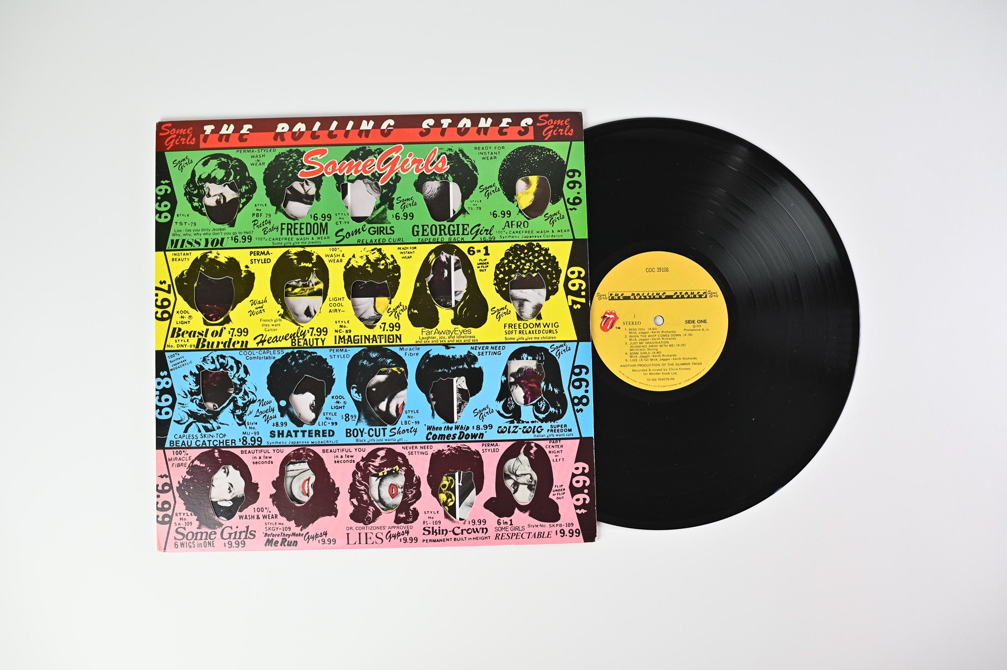 The Rolling Stones - Some Girls on Rolling Stones Records (Die Cut w/ Celebrity Faces)