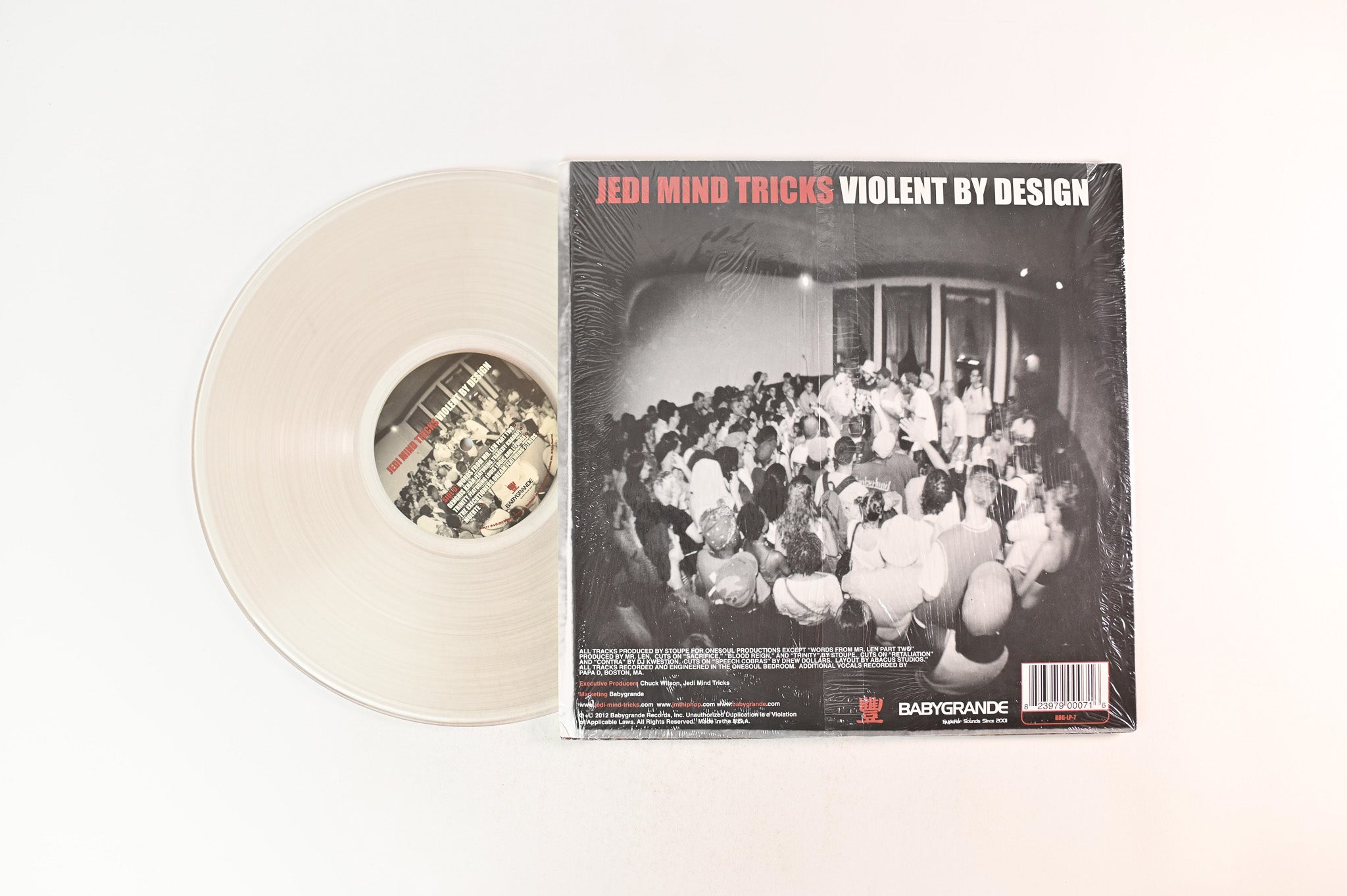 Jedi Mind Tricks - Violent By Design on Babygrande Ltd Clear Vinyl Reissue