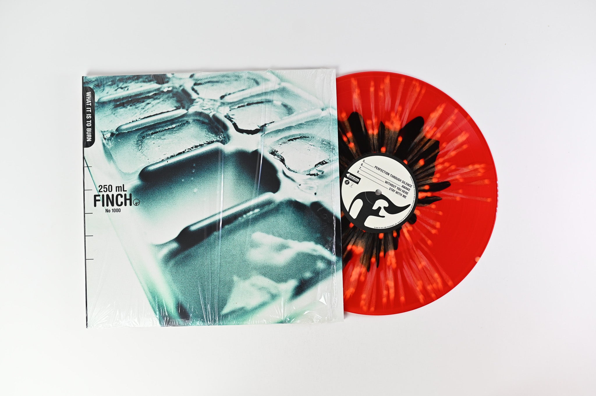 Finch - What It Is To Burn on Parting Gift Records Black in Ruby With Tangerine Splatter Vinyl