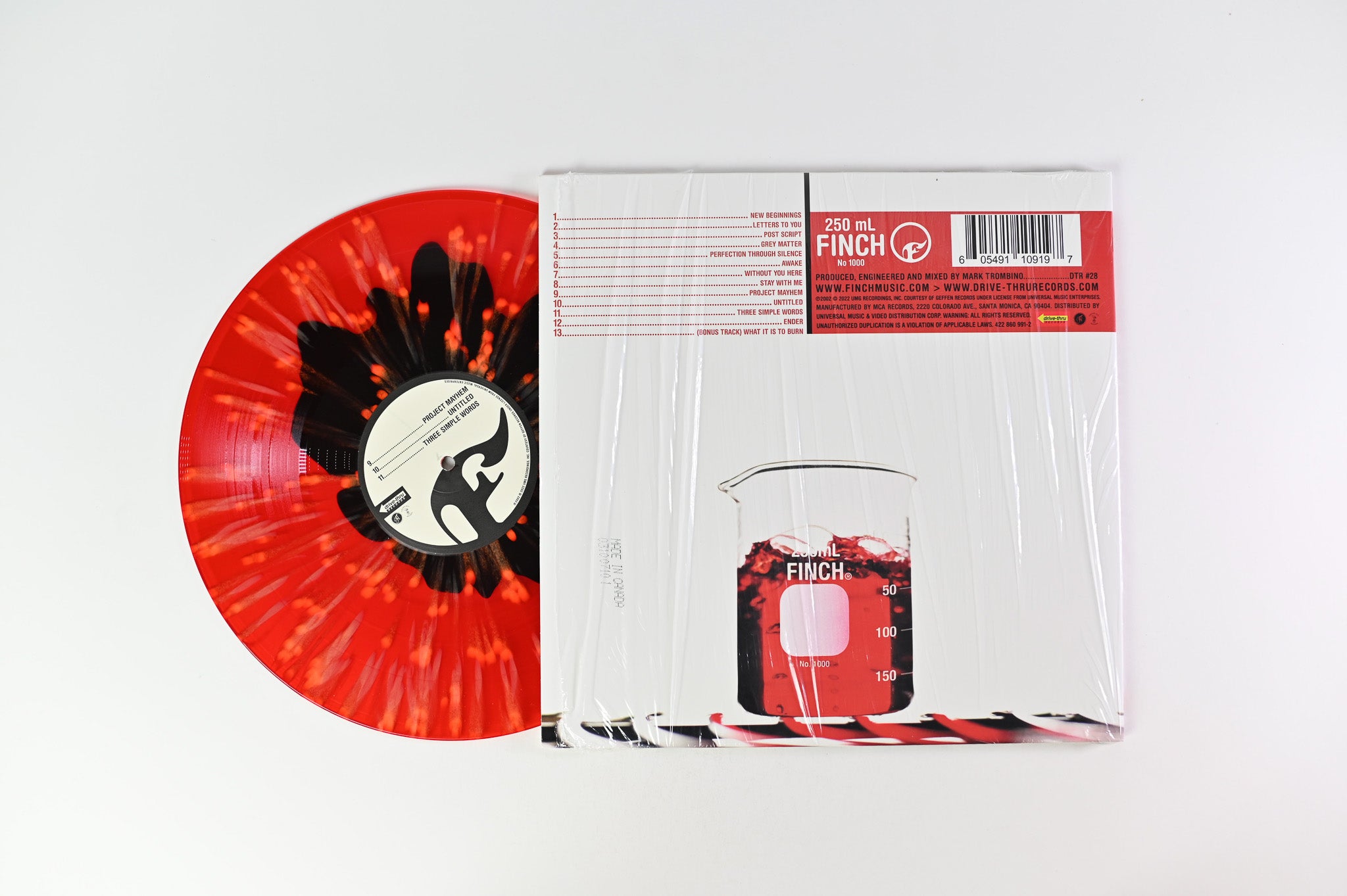 Finch - What It Is To Burn on Parting Gift Records Black in Ruby With Tangerine Splatter Vinyl
