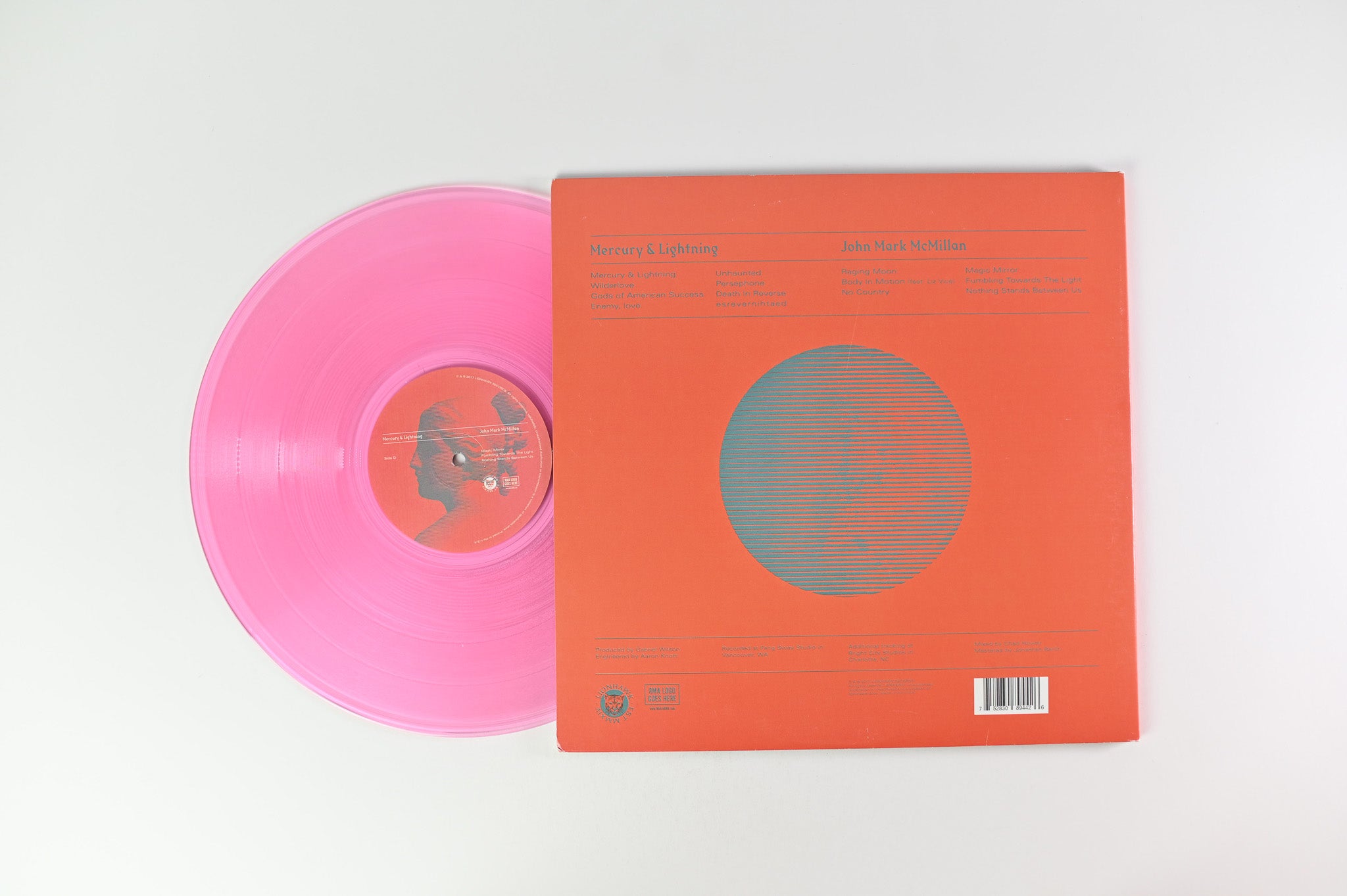 John Mark McMillan - Mercury & Lightning on Lionhawk Records Pink Translucent