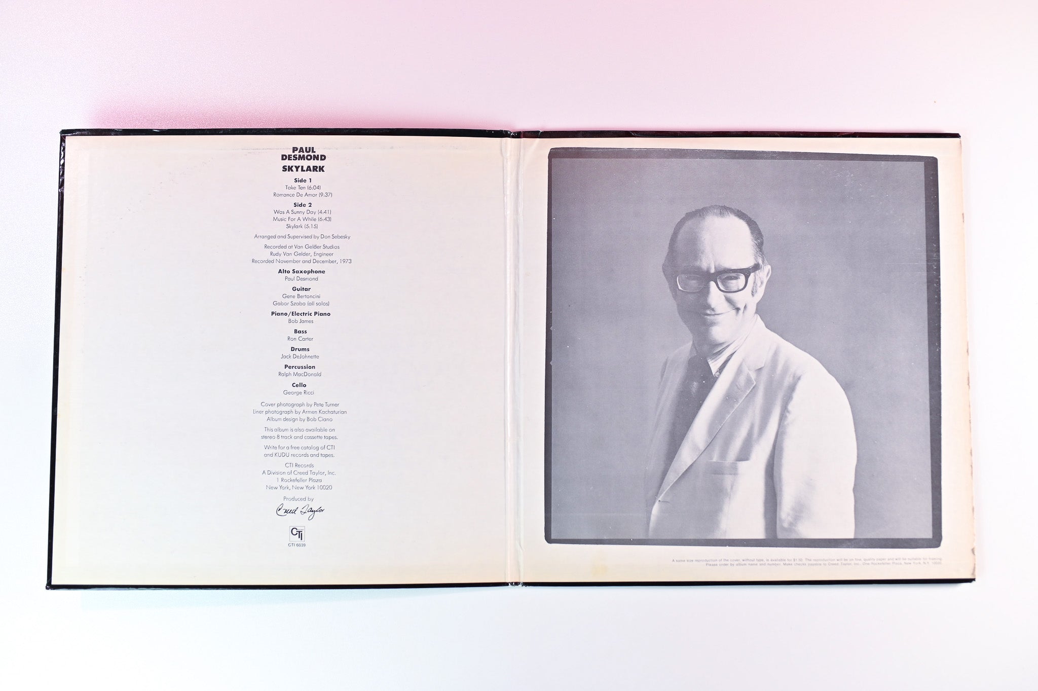 Paul Desmond - Skylark on CTI Records