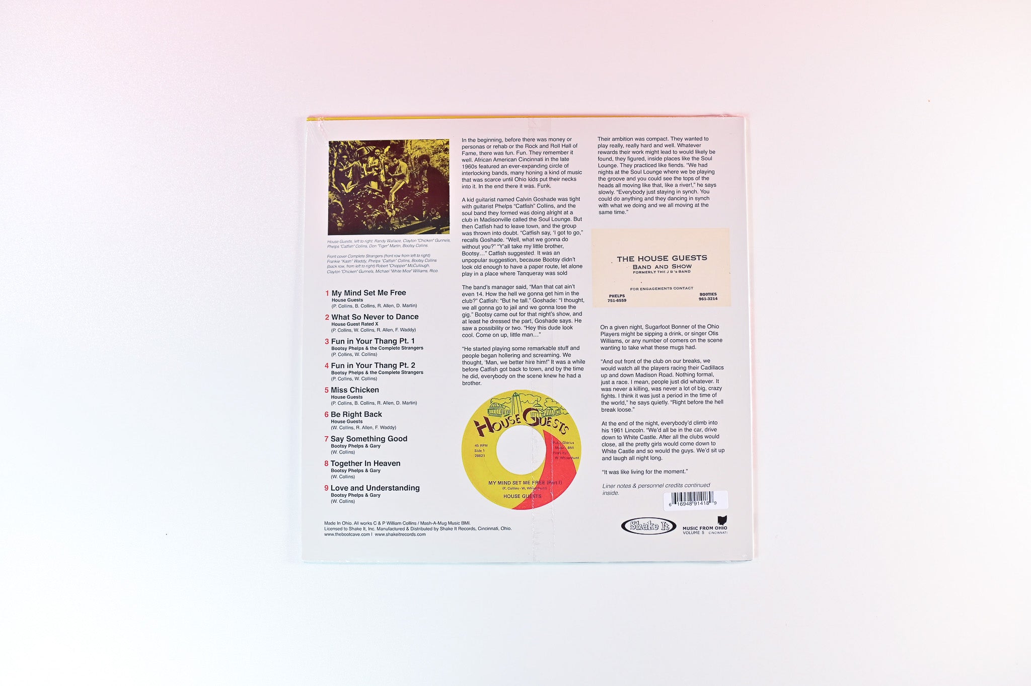 Houseguests - My Mind Set Me Free on Shake It! Records - Sealed