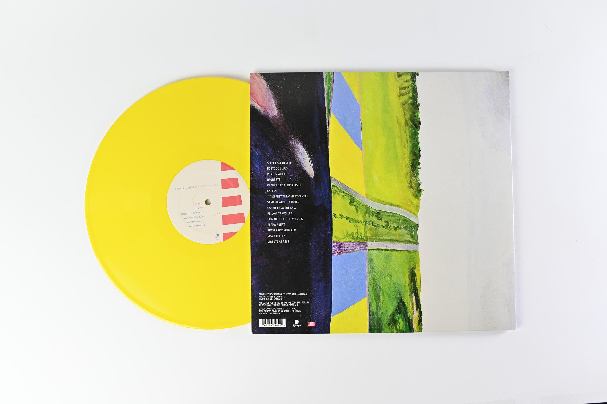 John K. Samson - Winter Wheat on Anti Epitaph Blue / Yellow Vinyl