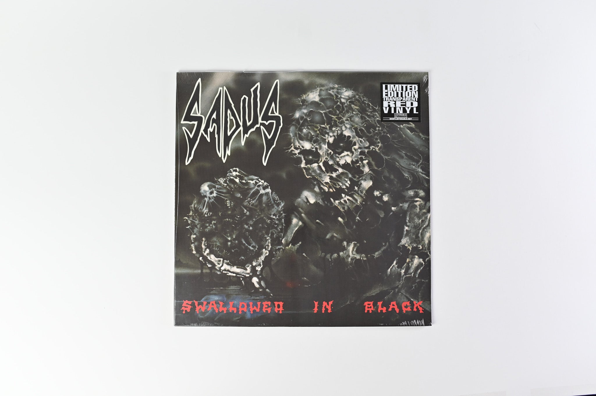 Sadus - Swallowed In Black on Listenable Records Transparent Red Vinyl Reissue Sealed