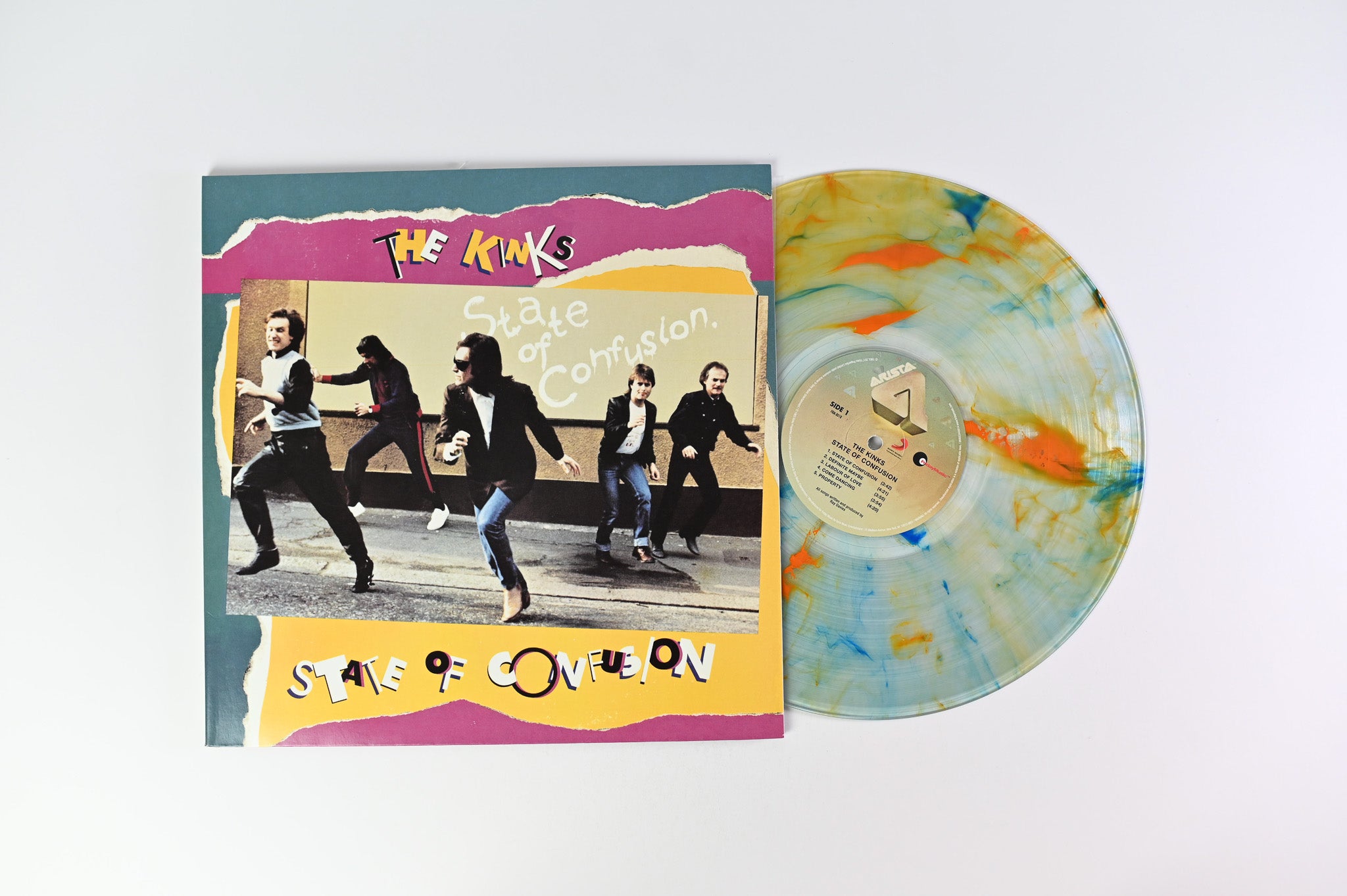 The Kinks - State Of Confusion on Friday Music Clear with Blue & Gold Swirl Reissue