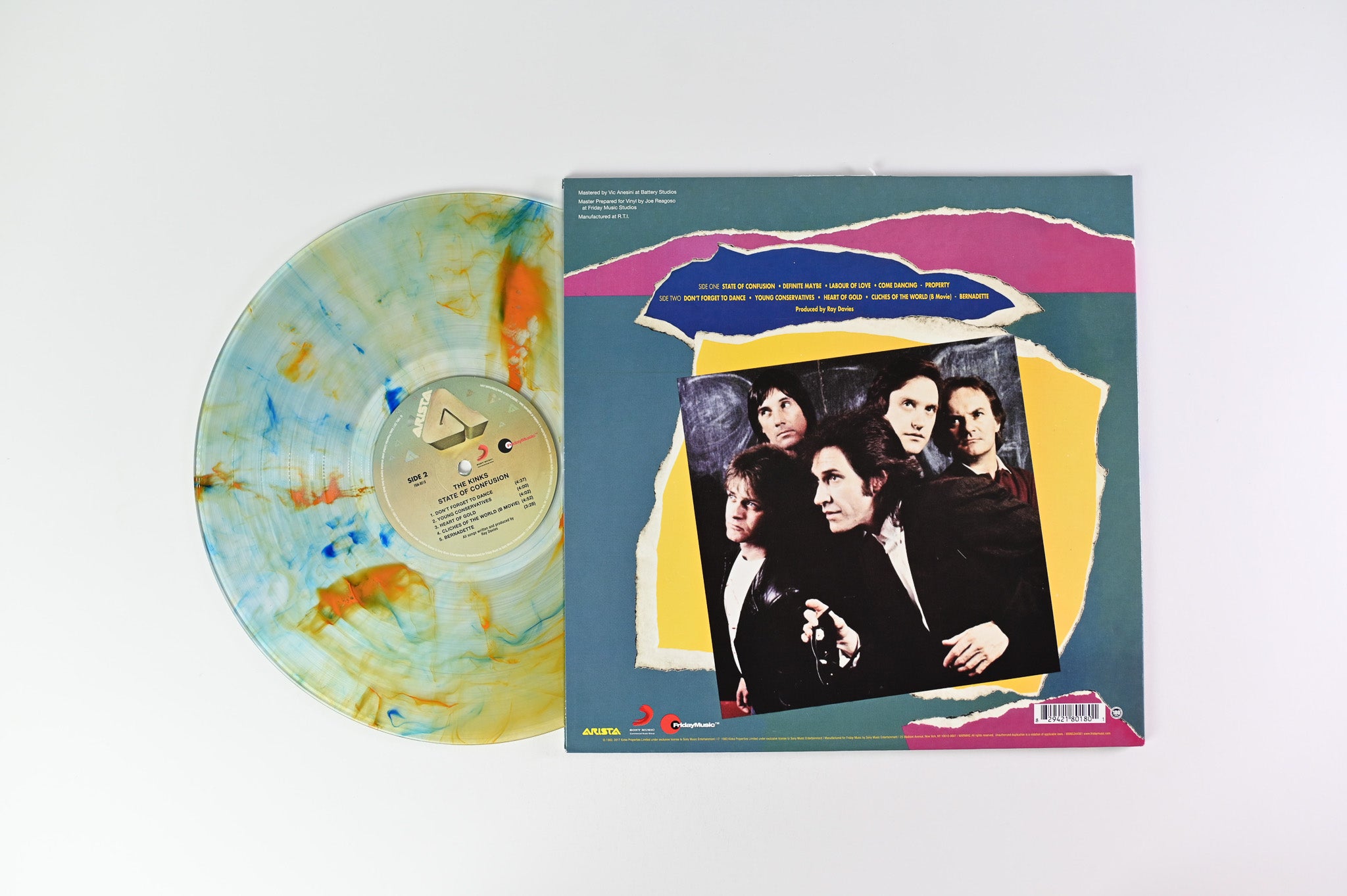 The Kinks - State Of Confusion on Friday Music Clear with Blue & Gold Swirl Reissue