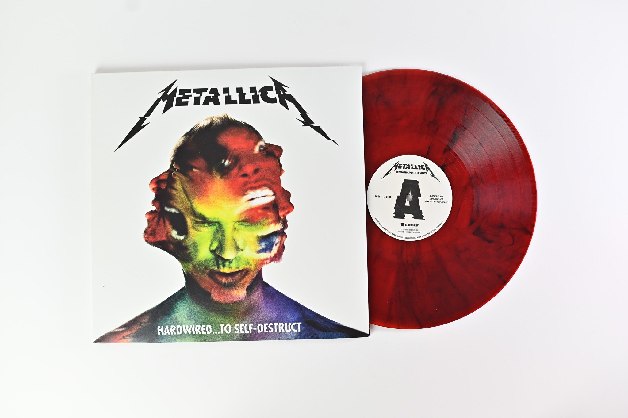 Metallica - Hardwired...To Self-Destruct on Blackened - Red Translucent Marble Vinyl