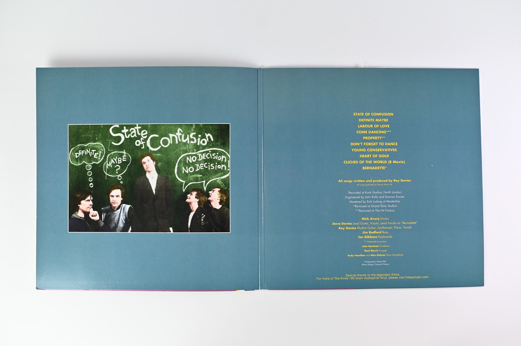 The Kinks - State Of Confusion on Friday Music Clear with Blue & Gold Swirl Reissue