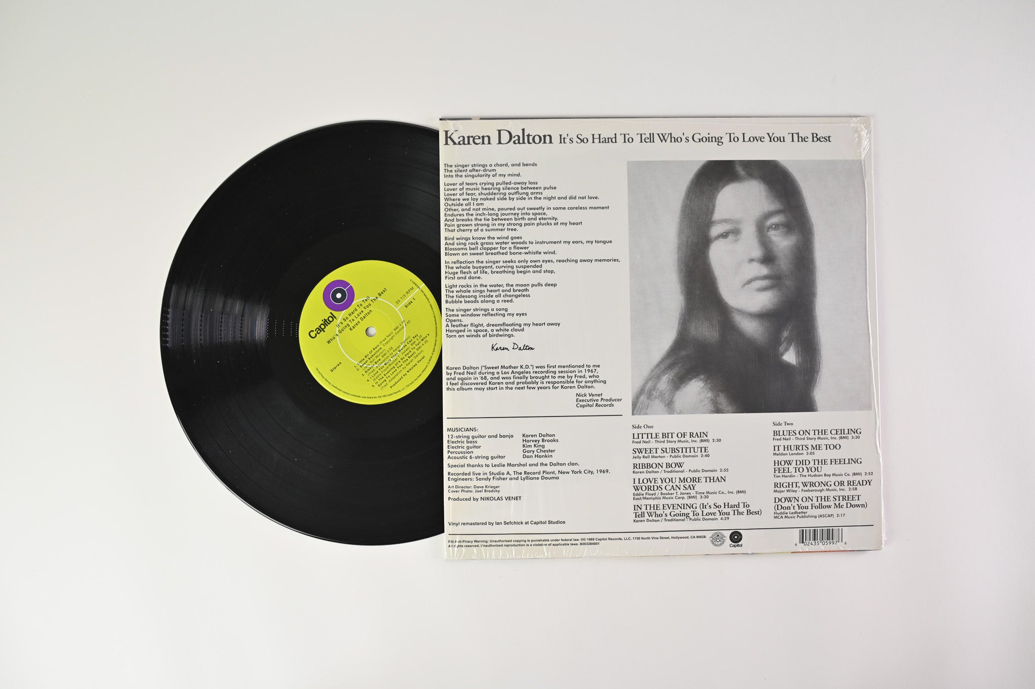 Karen Dalton - It's So Hard To Tell Who's Going To Love You The Best on Capitol Records