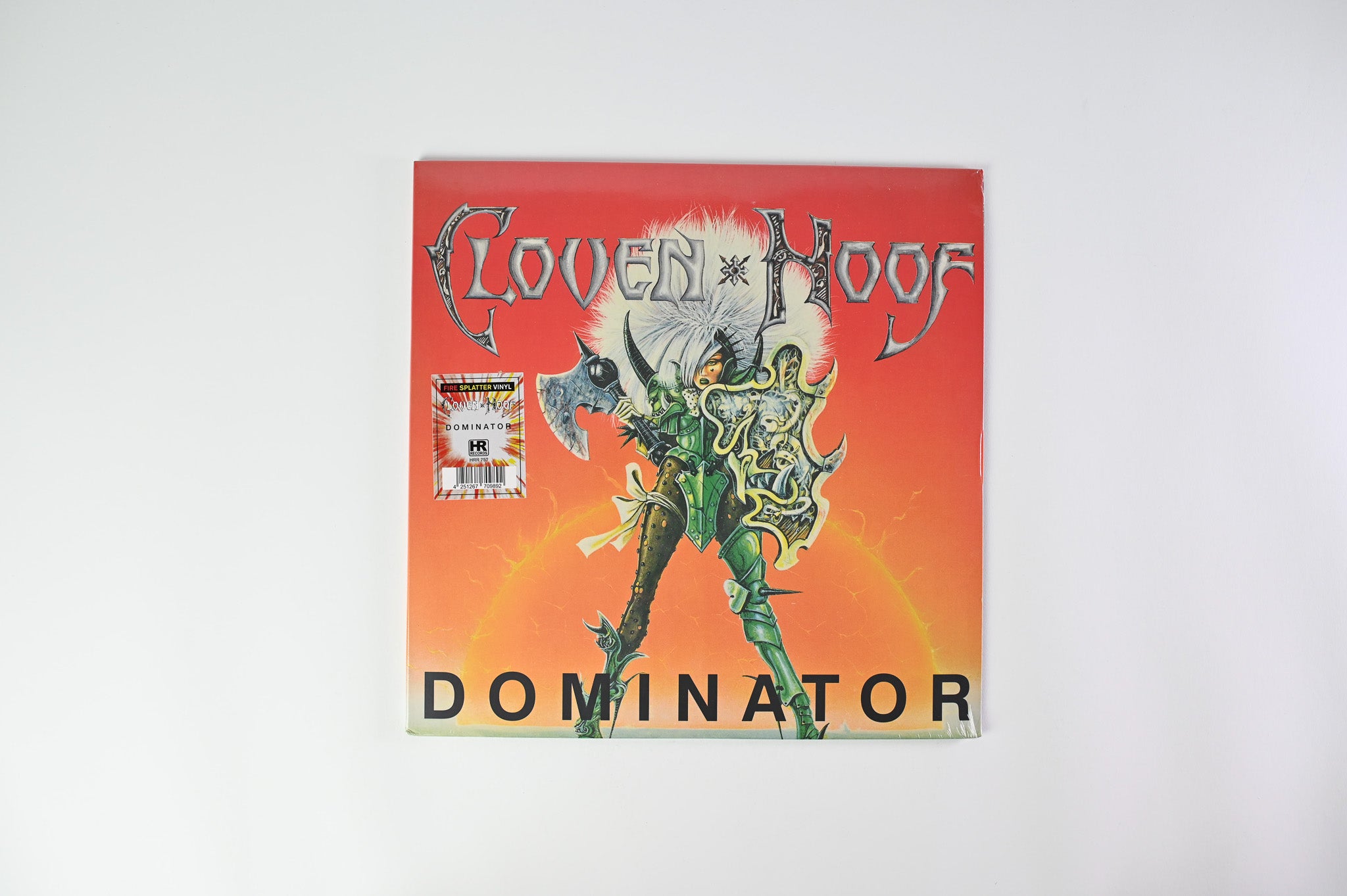 Cloven Hoof - Dominator on High Roller Ltd Clear W/ Red & Yellow Splatter Reissue Sealed