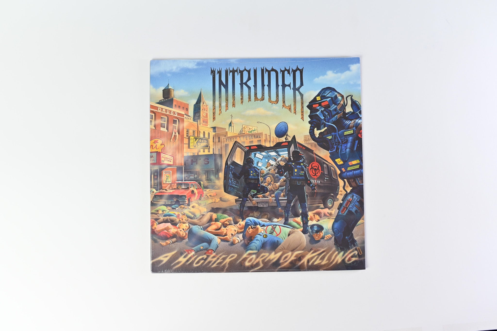 Intruder - A Higher Form of Killing 30th Anniversary on Lost & Found Ltd Blue Splatter Reissue Sealed