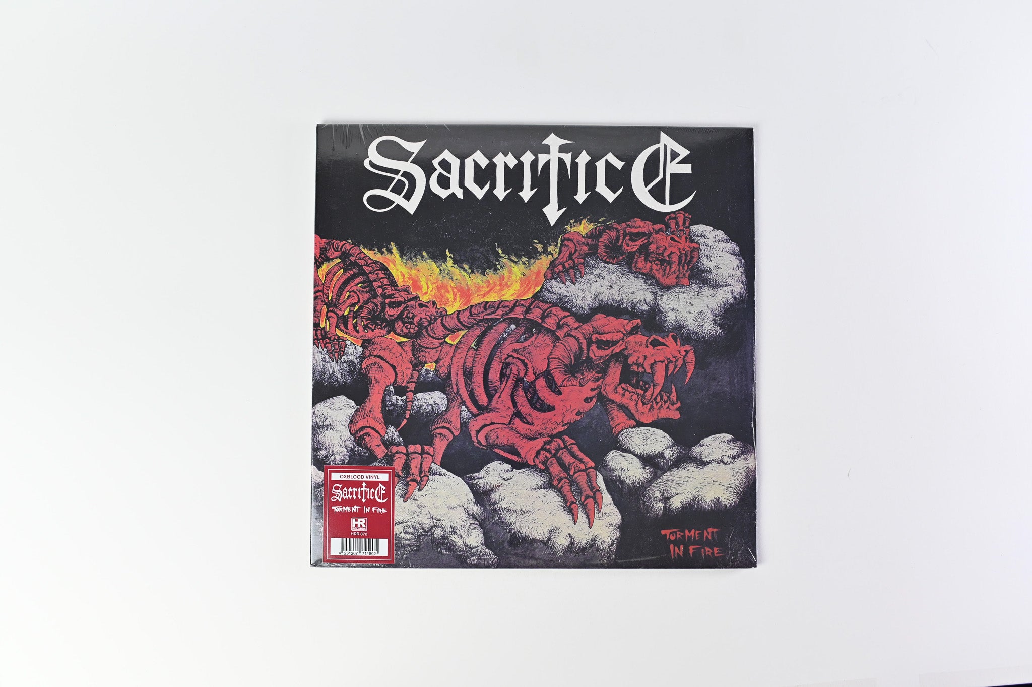 Sacrifice - Torment In Fire on High Roller Records Ltd Oxblood Vinyl Reissue Sealed