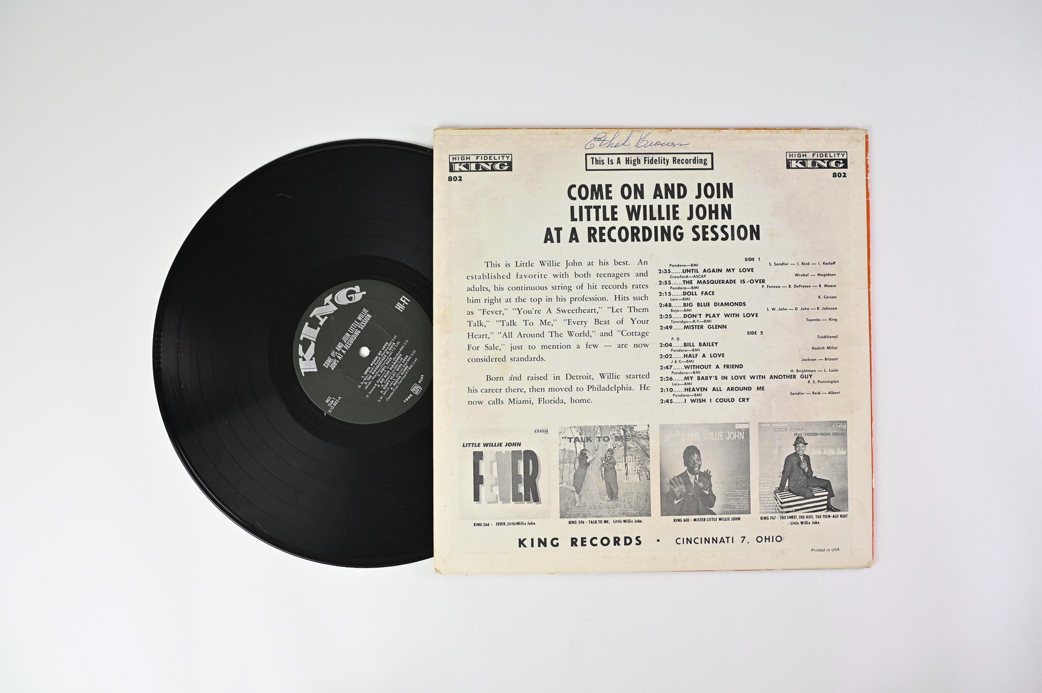 Little Willie John - Come On And Join Little Willie John At A Recording Session on King