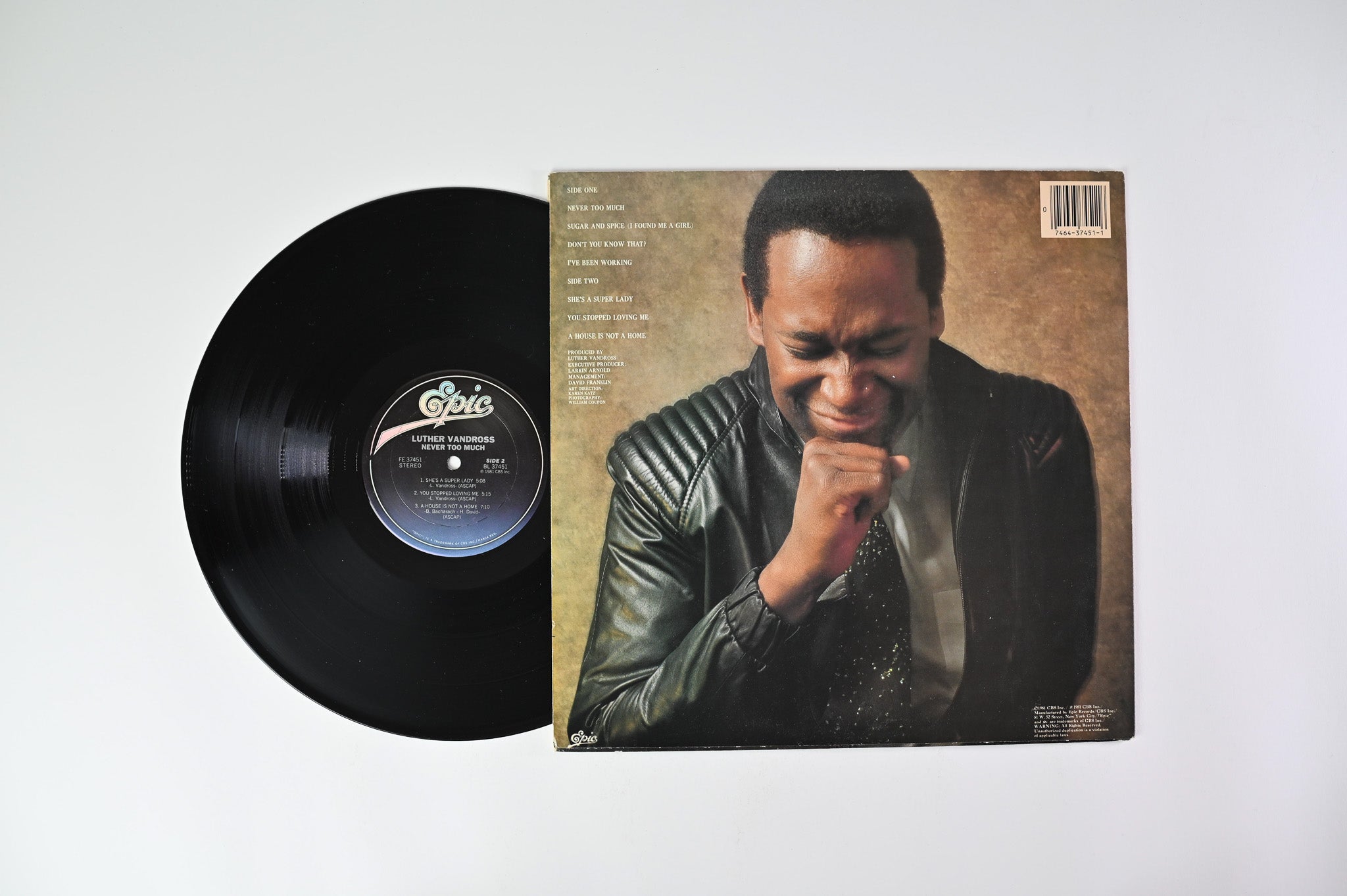 Luther Vandross - Never Too Much on Epic