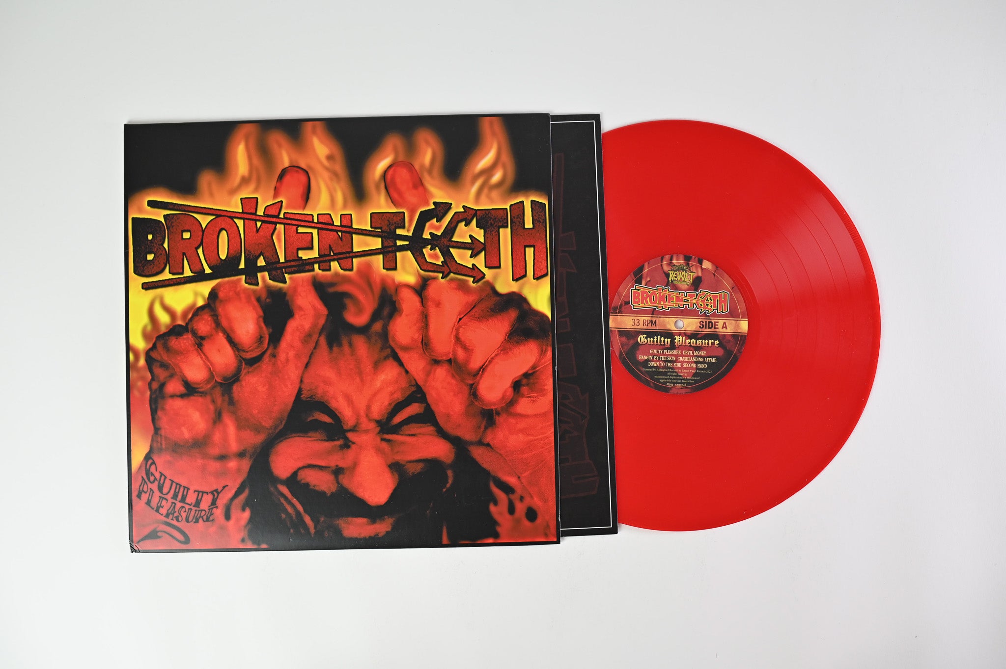 Broken Teeth - Guilty Pleasure on Revolt Vinyl Ltd Numbered Red Vinyl Reissue
