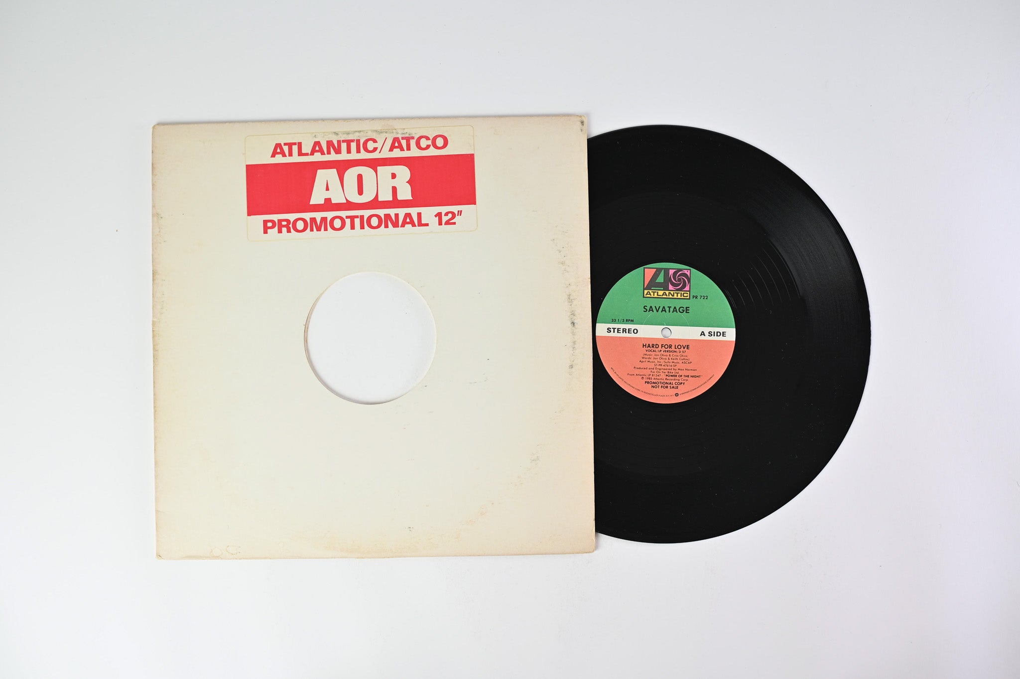 Savatage - Hard For Love on Atlantic 12" Single Promo
