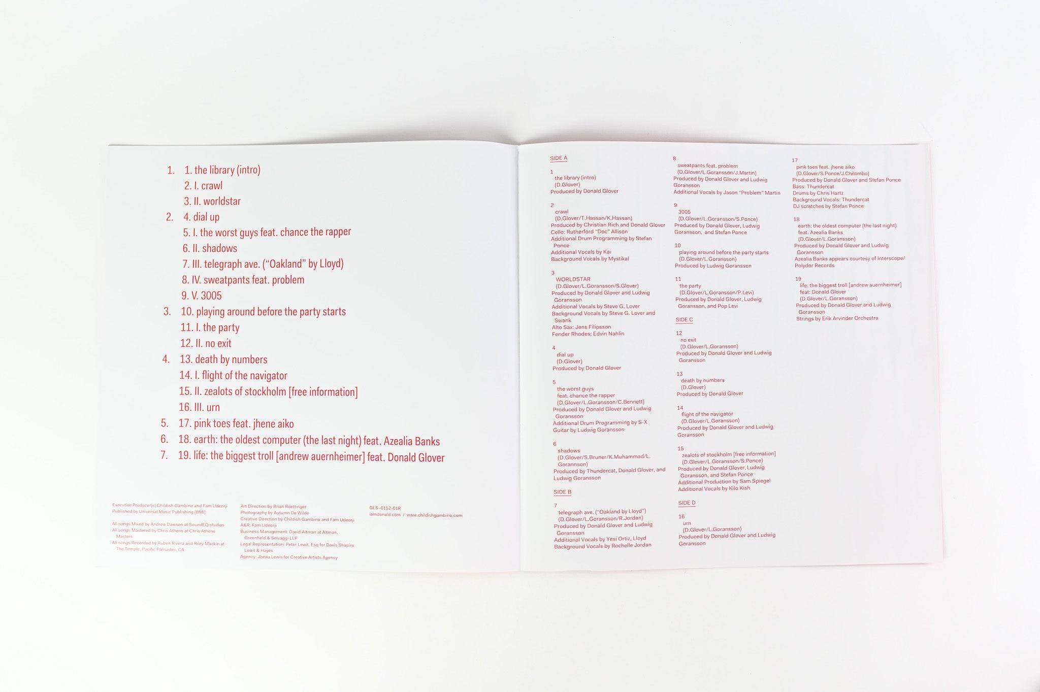 Childish Gambino - Because The Internet on Glassnote