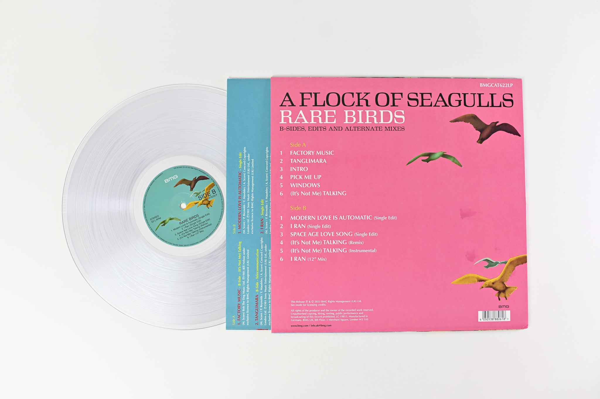 A Flock Of Seagulls - Rare Birds (B-Sides, Edits & Alternate Mixes) on BMG RSD Ltd Transparent Vinyl