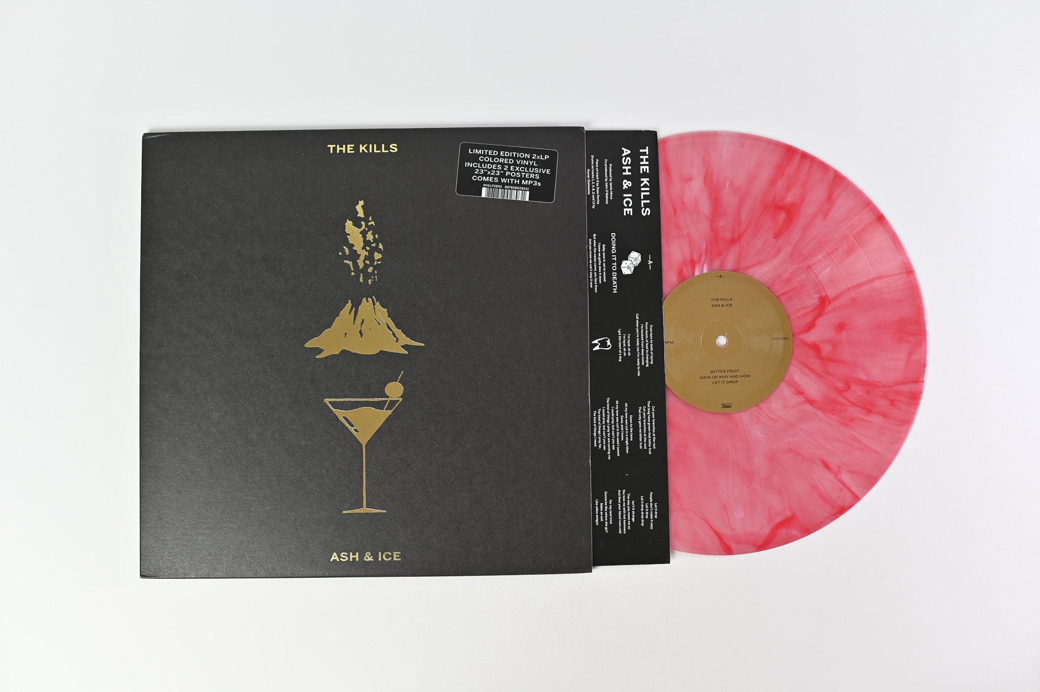 The Kills - Ash & Ice on Domino Ltd Pink Swirl Blue Swirl
