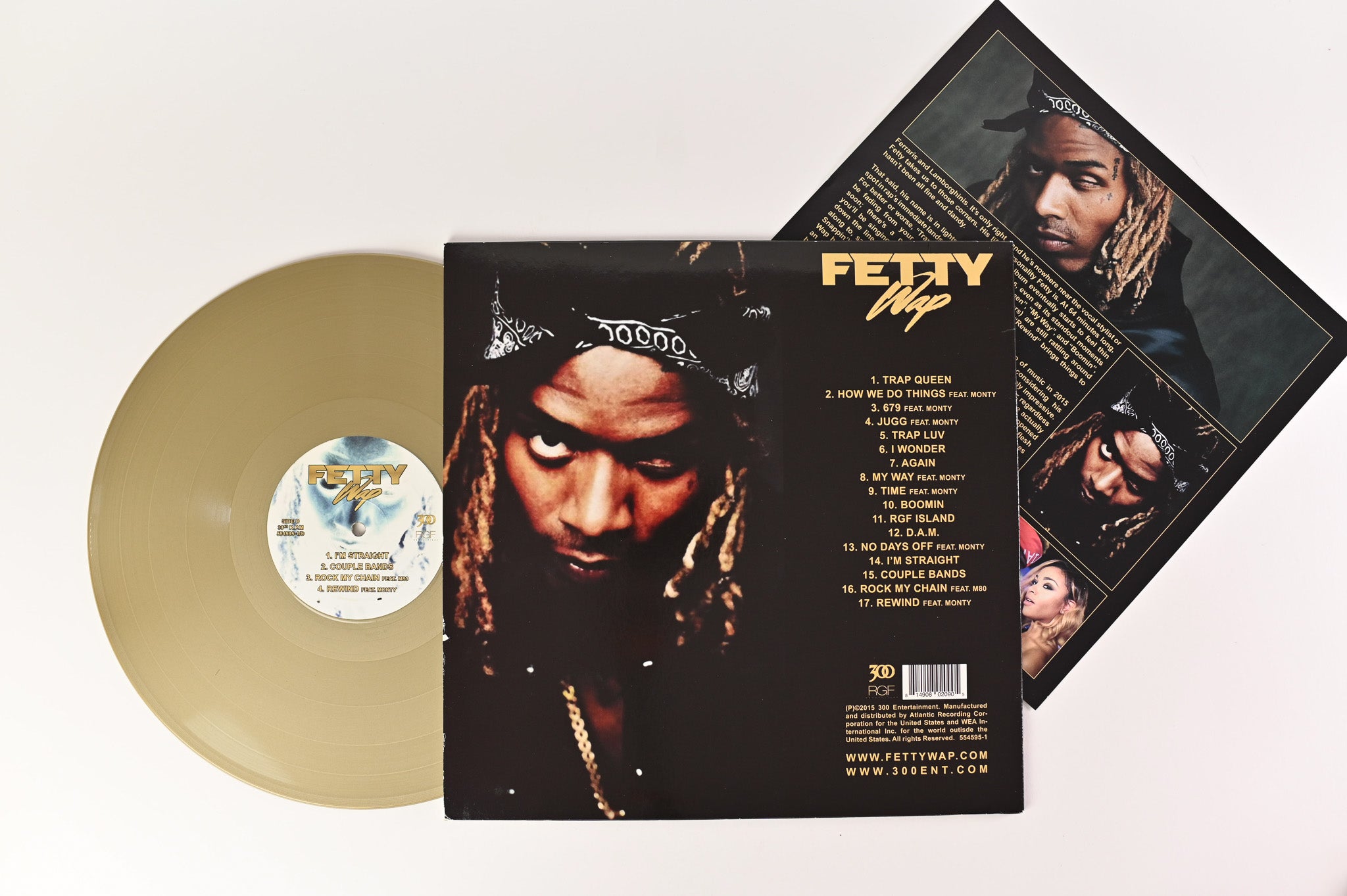 Fetty Wap - Fetty Wap Unofficial Release on 300 Entertainment Gold Vinyl