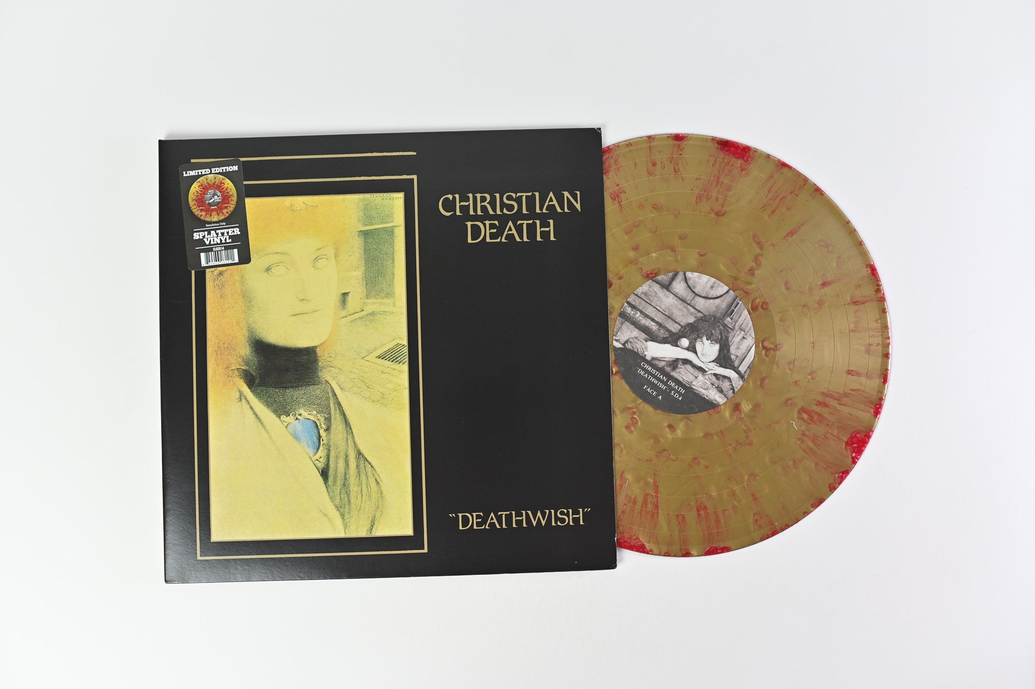 Christian Death - Deathwish on Cleopatra Ltd Red Gold Splatter Reissue