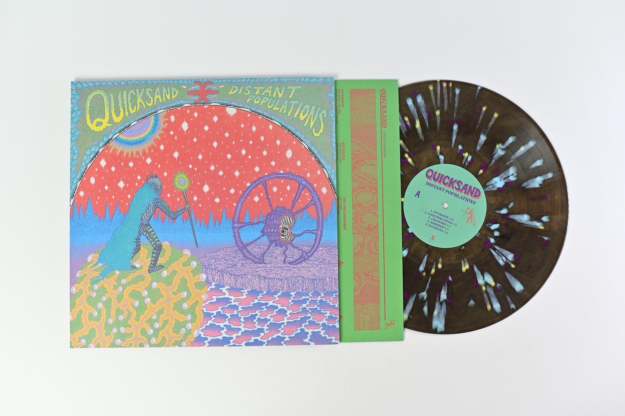 Quicksand - Distant Populations on Epitaph Ltd Smoke with Splatter Vinyl