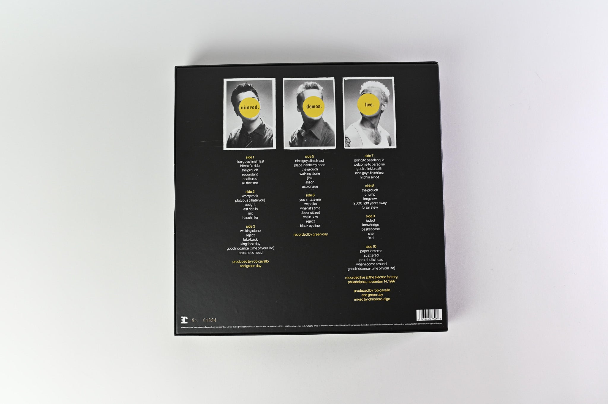 Green Day - Nimrod. XXV on Reprise Ltd Numbered Silver Vinyl Box Set Reissue