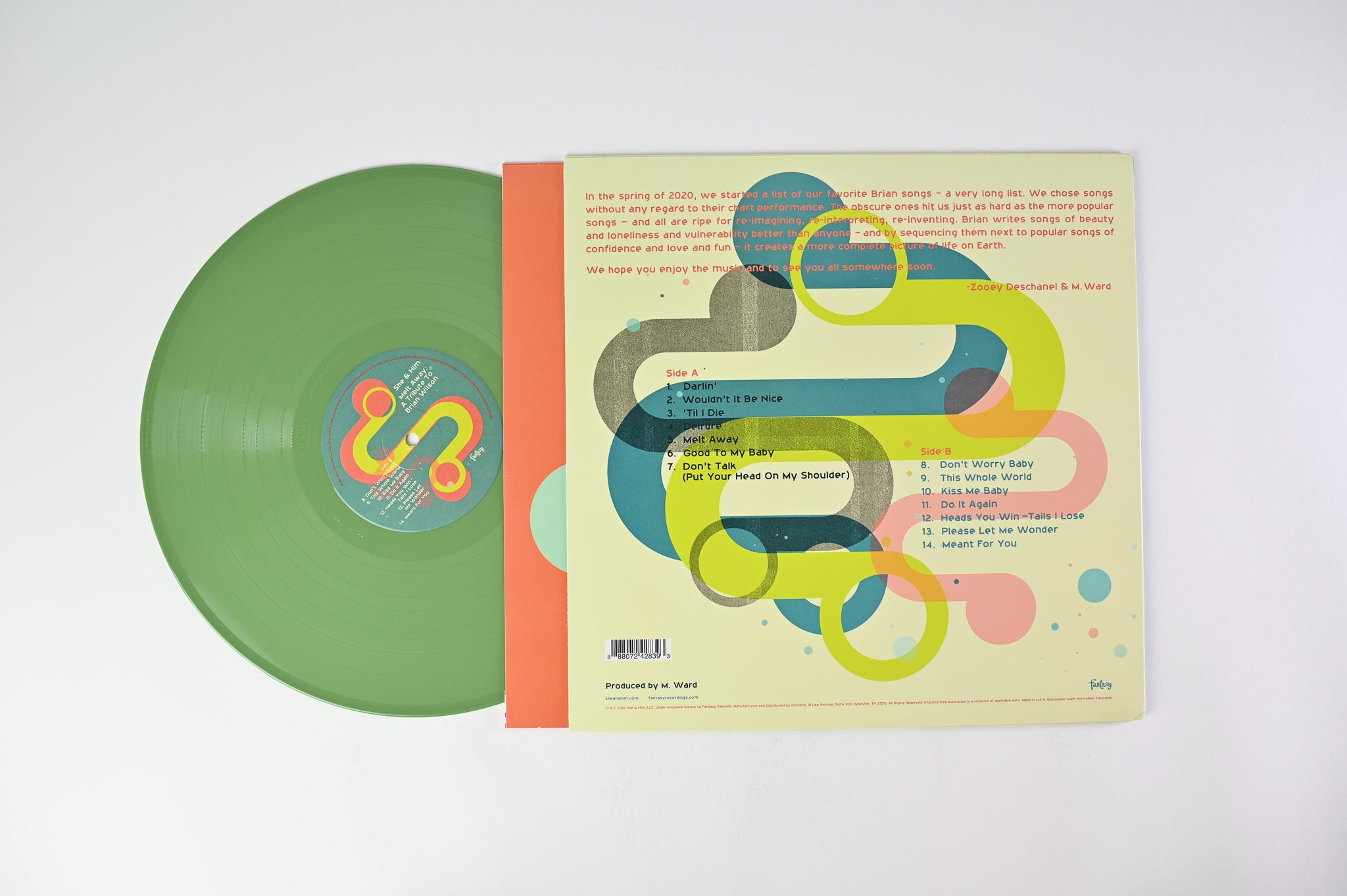 She & Him - Melt Away: A Tribute to Brian Wilson on Fantasy - Olive Vinyl